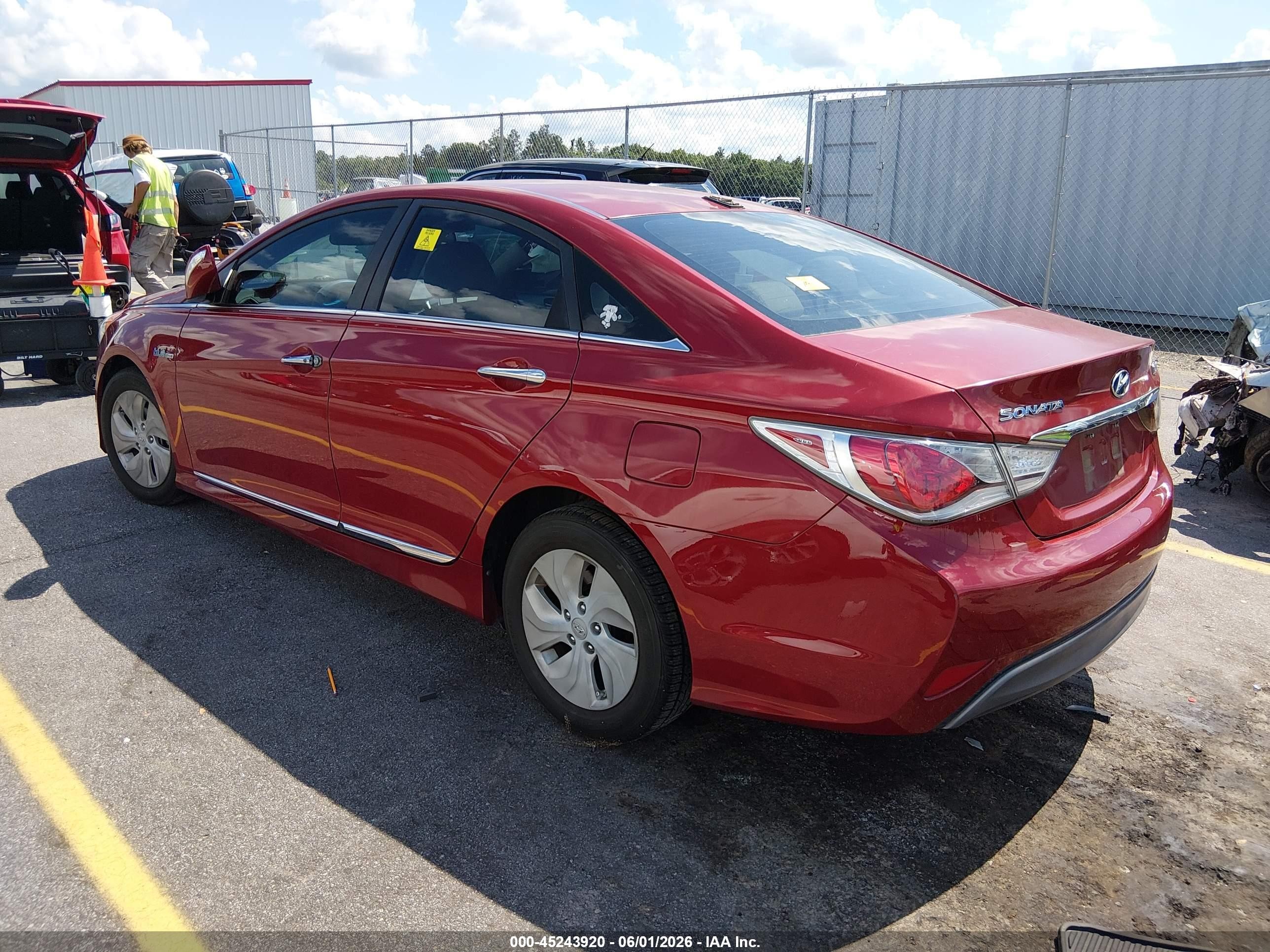 2013 Hyundai Sonata Hybrid   Red vin: KMHEC4A44DA069159