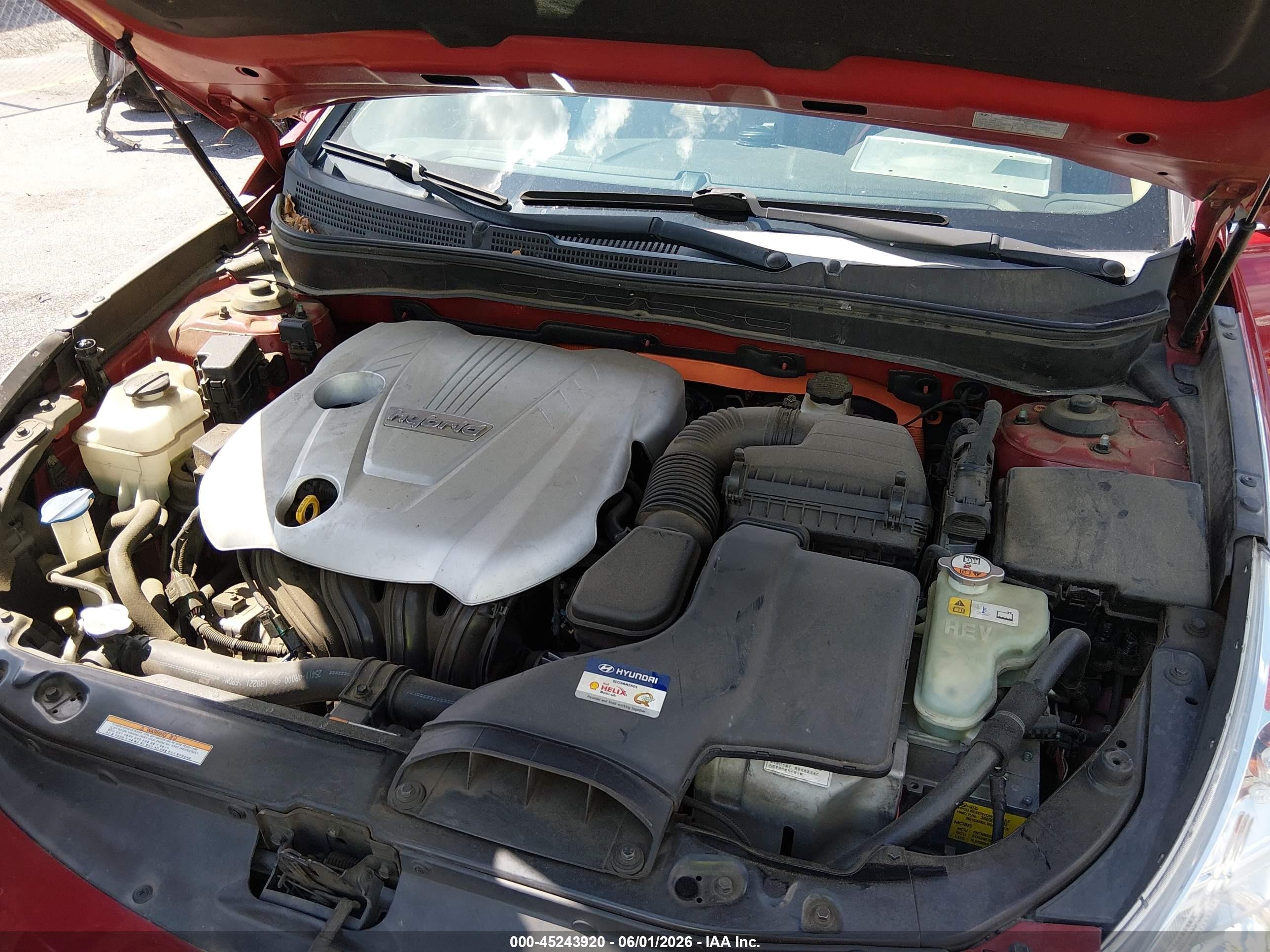 2013 Hyundai Sonata Hybrid   Red vin: KMHEC4A44DA069159