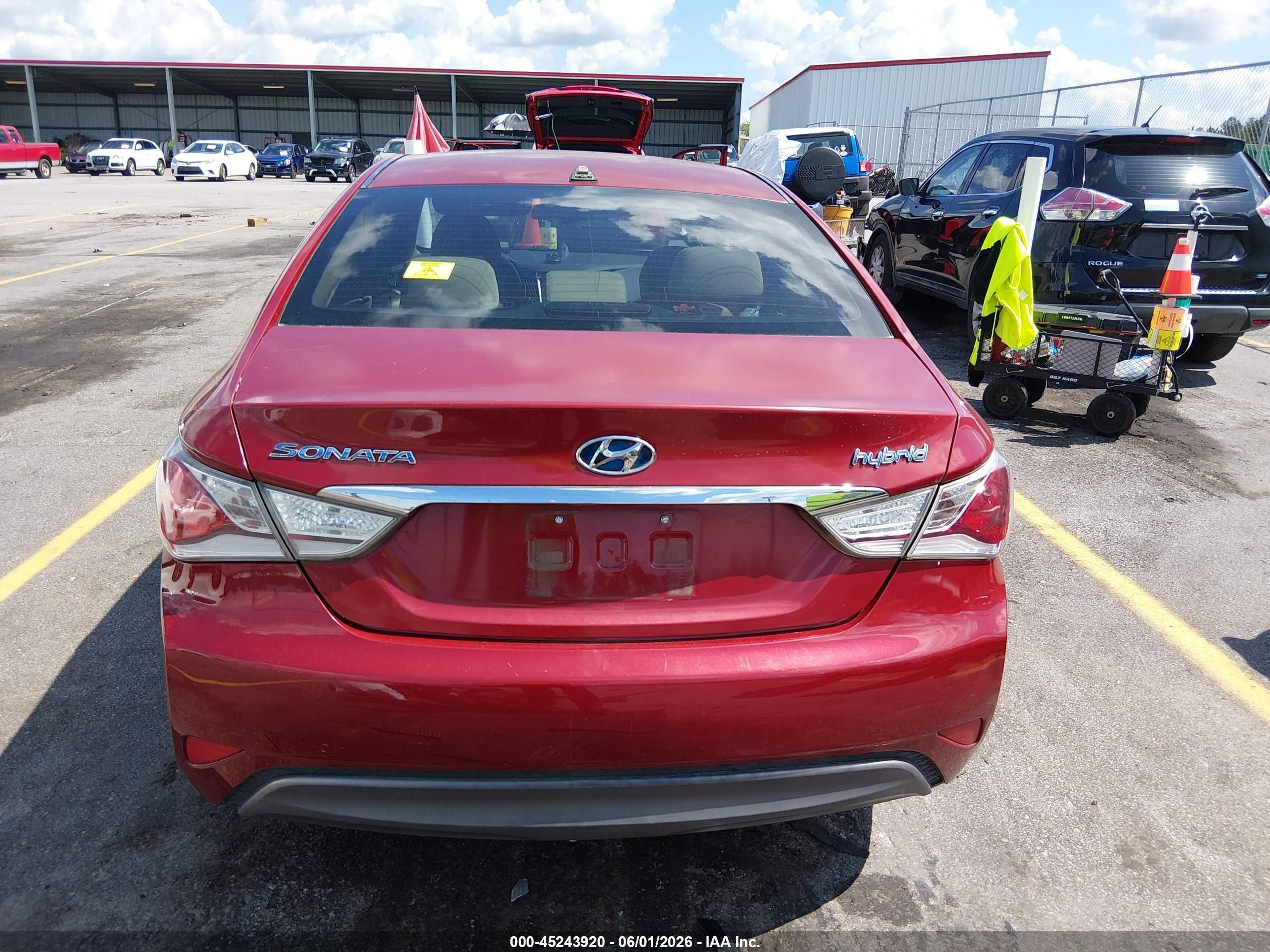 2013 Hyundai Sonata Hybrid   Red vin: KMHEC4A44DA069159