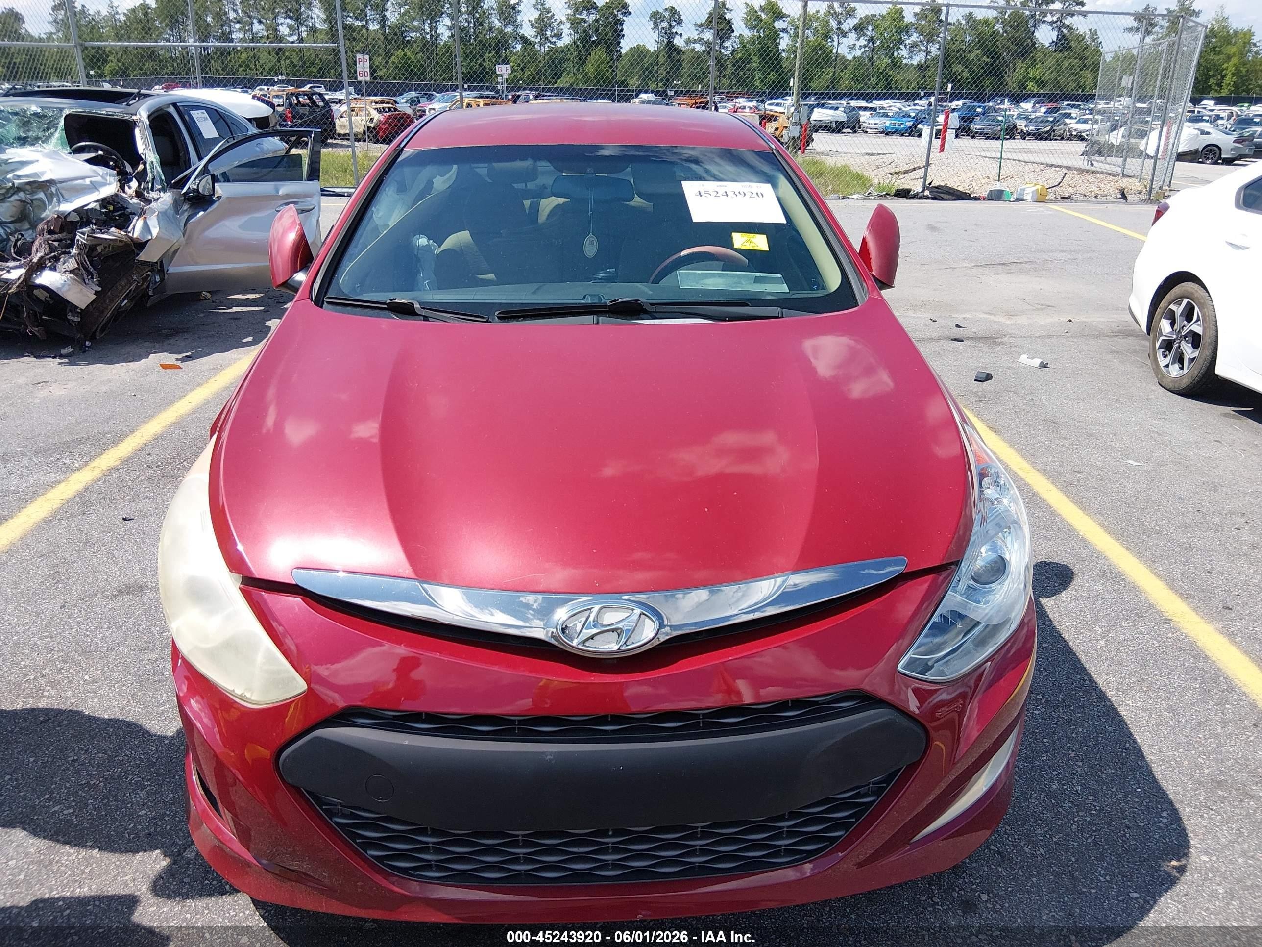 2013 Hyundai Sonata Hybrid   Red vin: KMHEC4A44DA069159