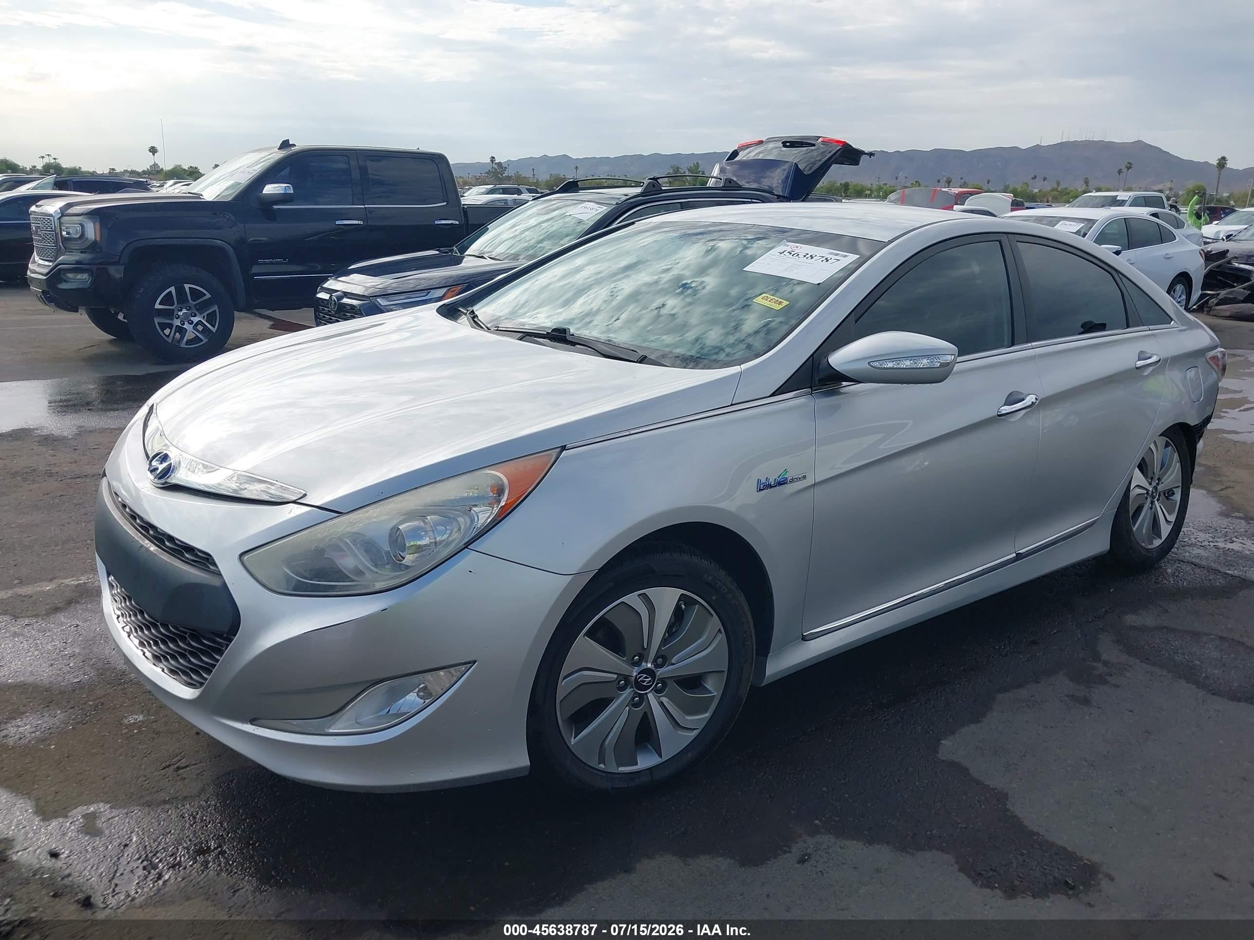 2013 Hyundai Sonata Hybrid Limited Silver vin: KMHEC4A44DA101270
