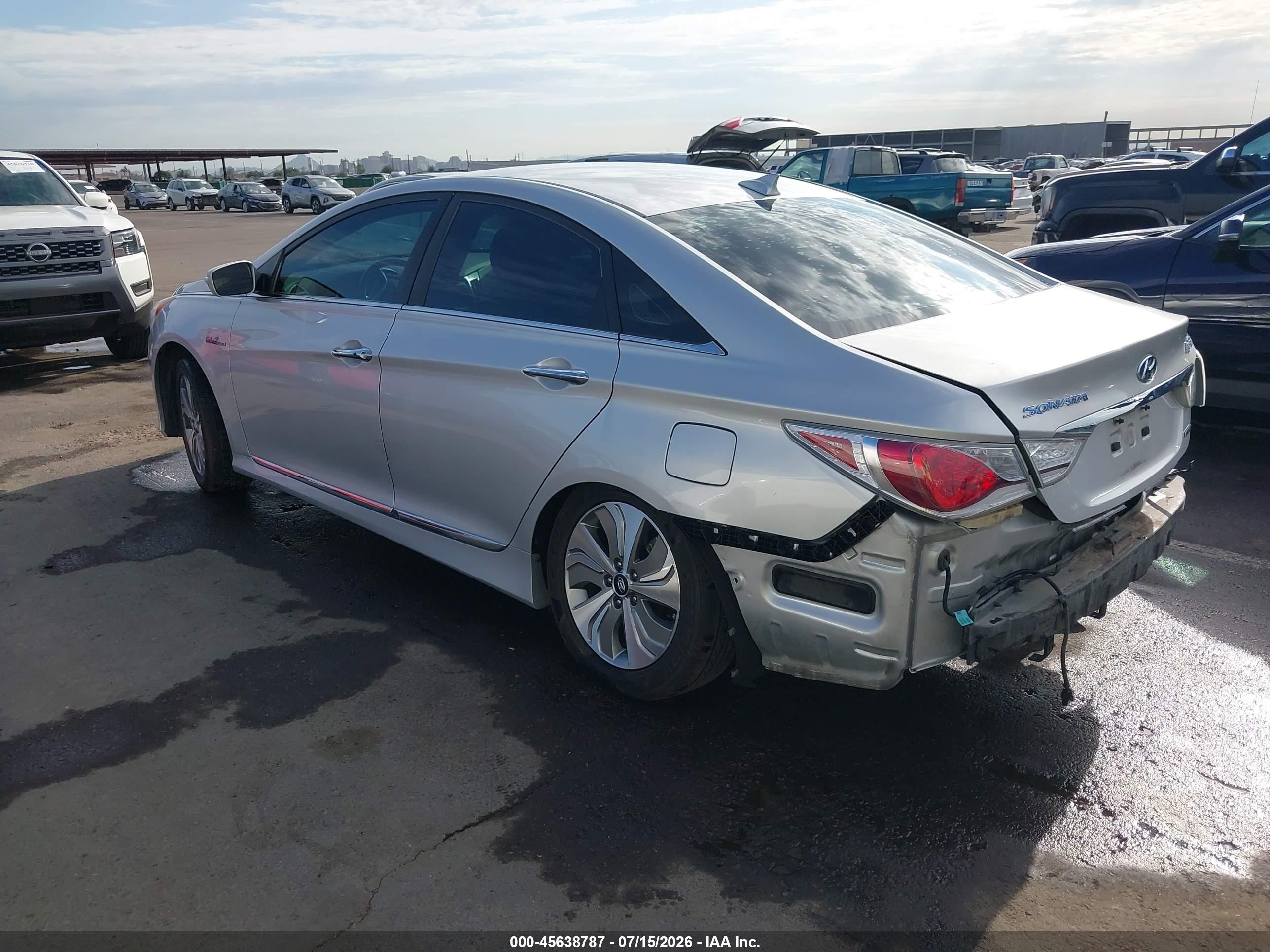 2013 Hyundai Sonata Hybrid Limited Silver vin: KMHEC4A44DA101270