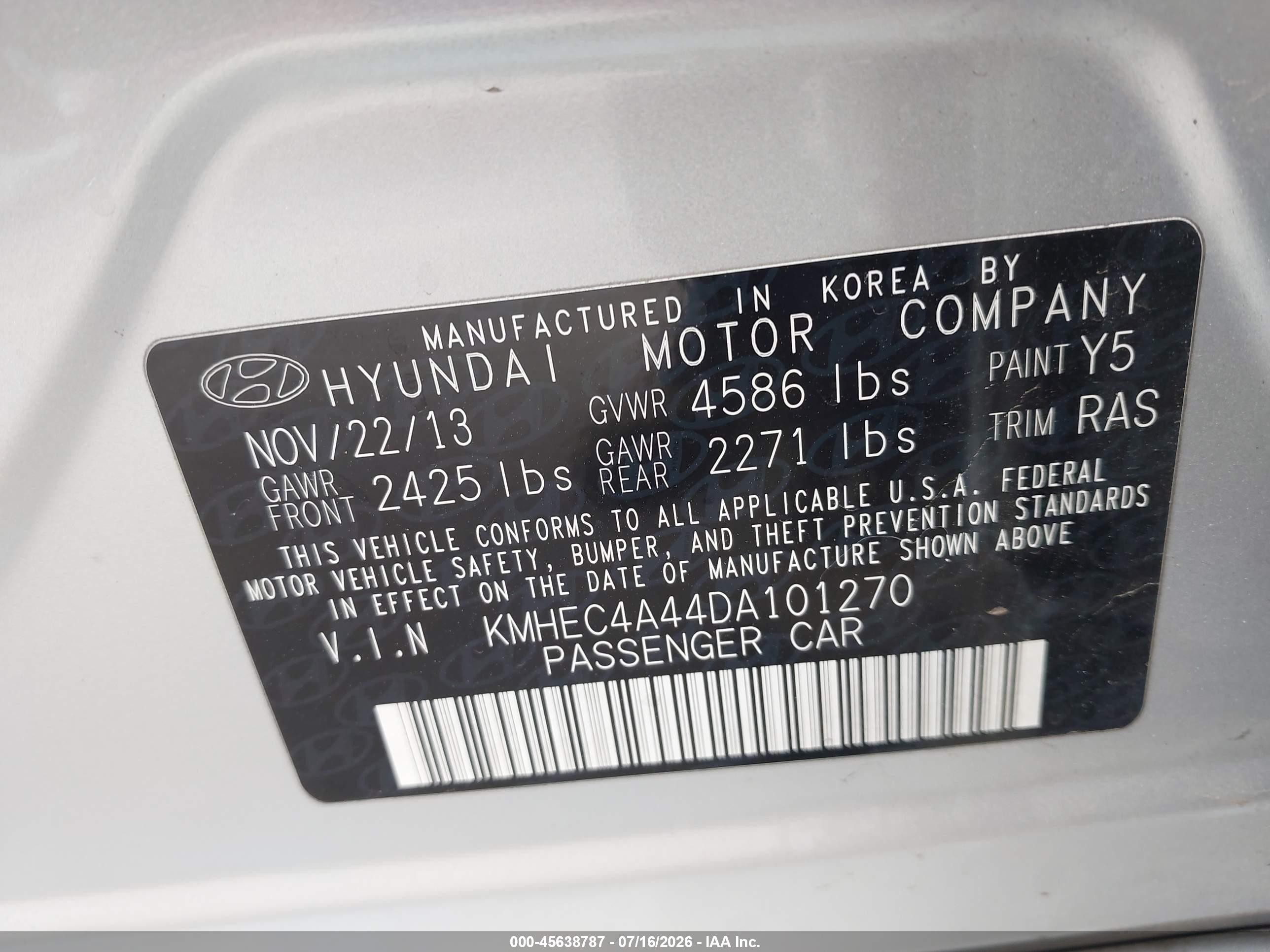 2013 Hyundai Sonata Hybrid Limited Silver vin: KMHEC4A44DA101270