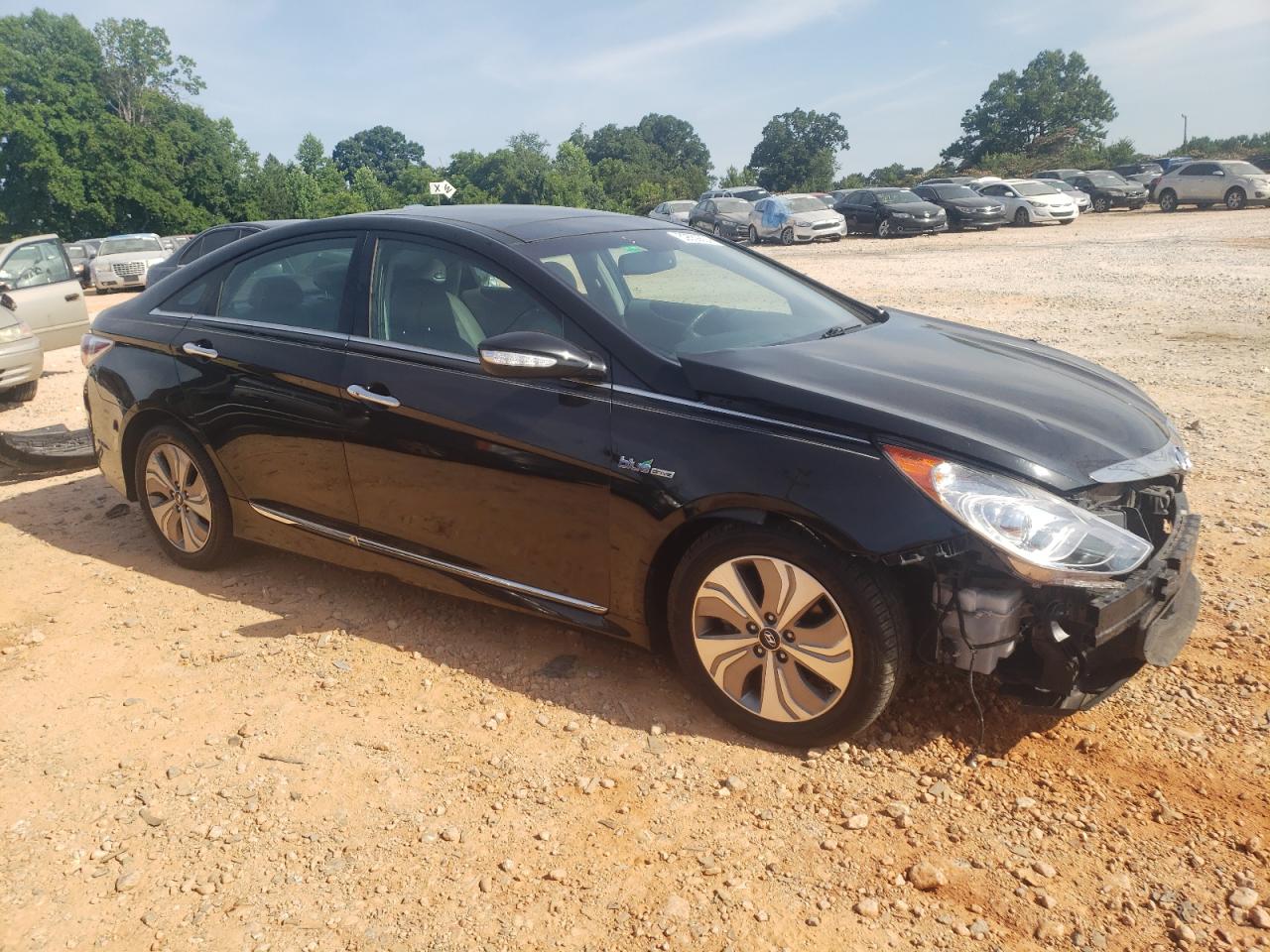2014 Hyundai Sonata Hybrid Black vin: KMHEC4A44EA107927