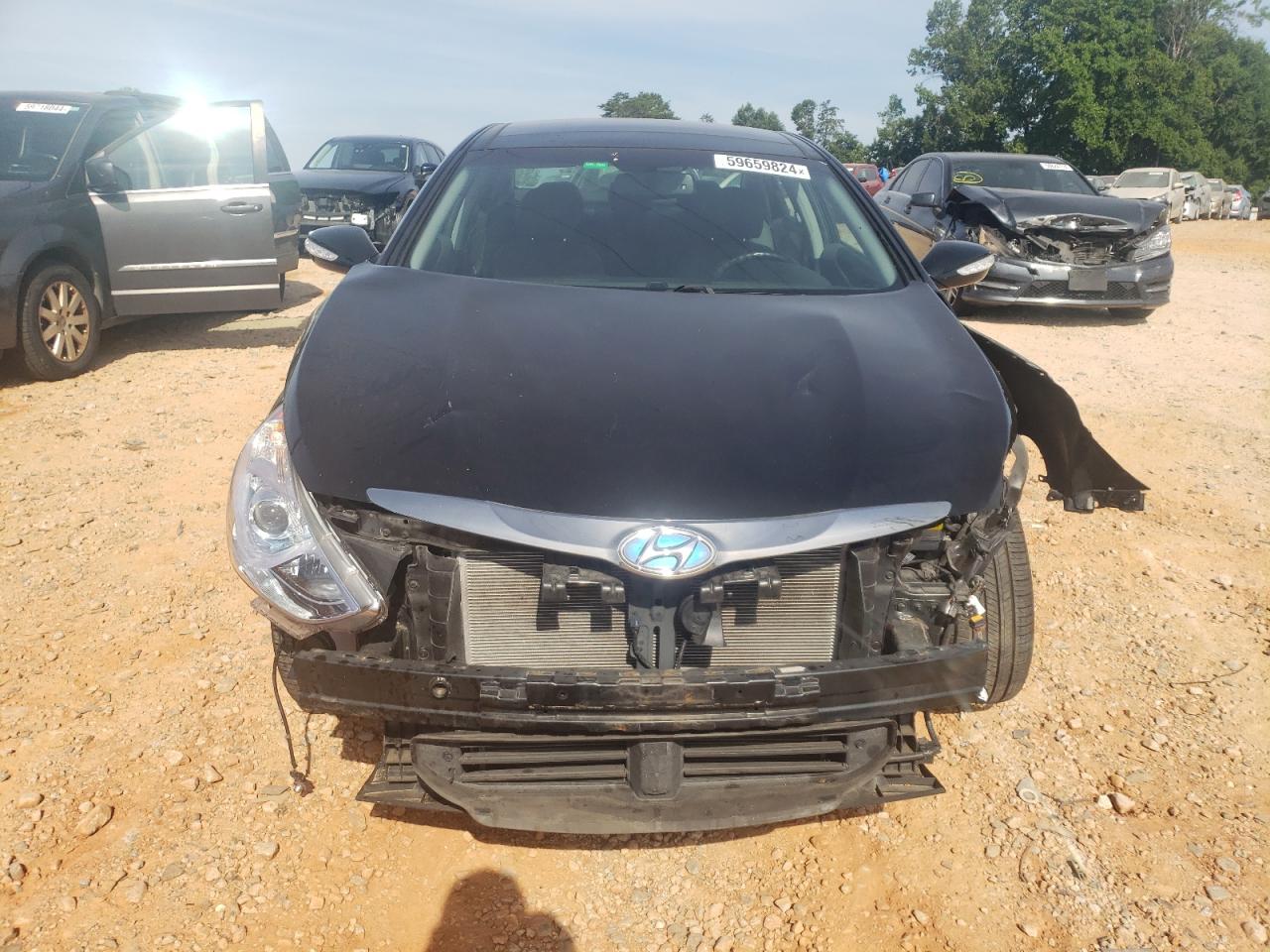 2014 Hyundai Sonata Hybrid Black vin: KMHEC4A44EA107927