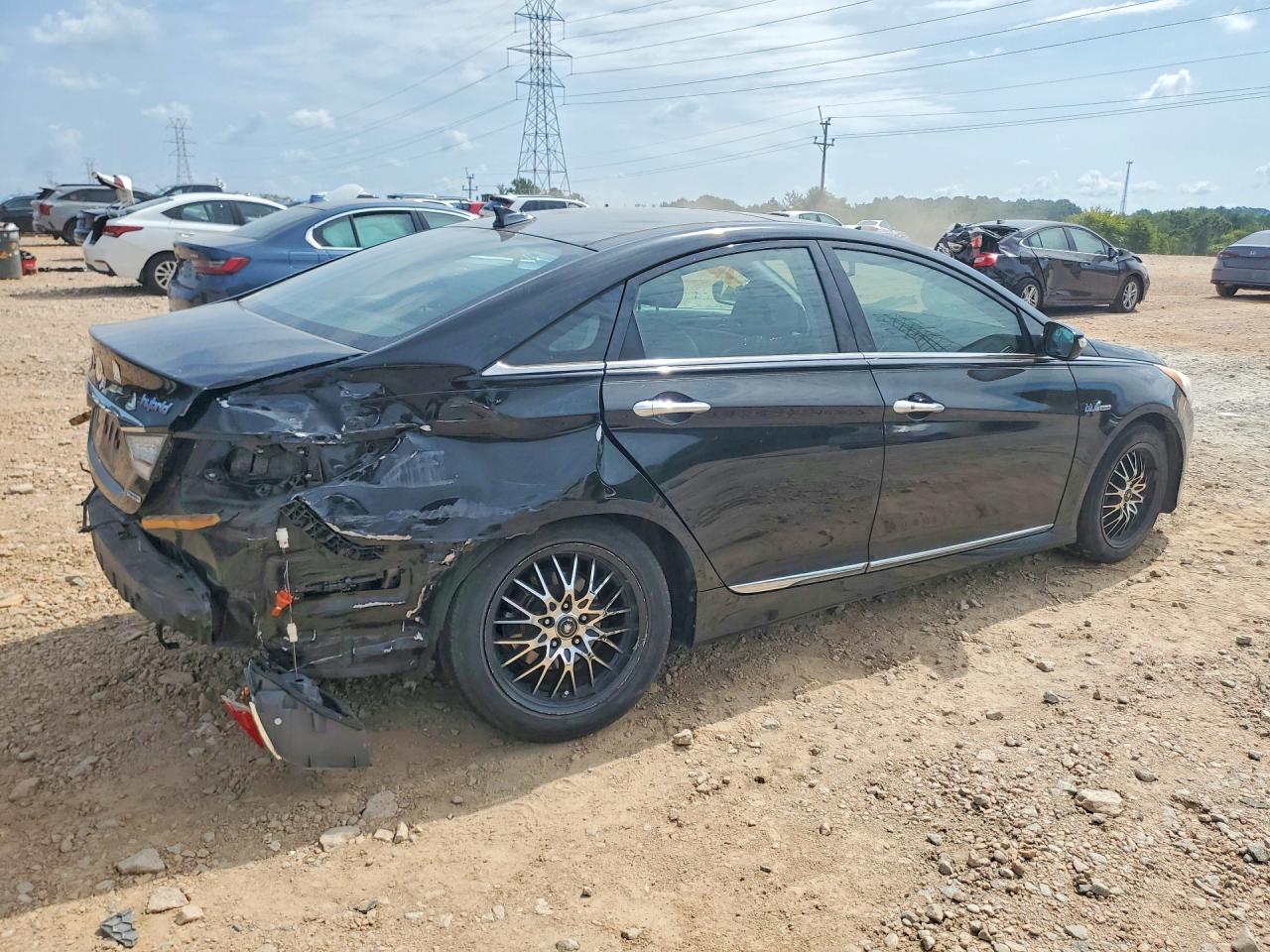 2014 Hyundai Sonata Hybrid Black vin: KMHEC4A44EA107927