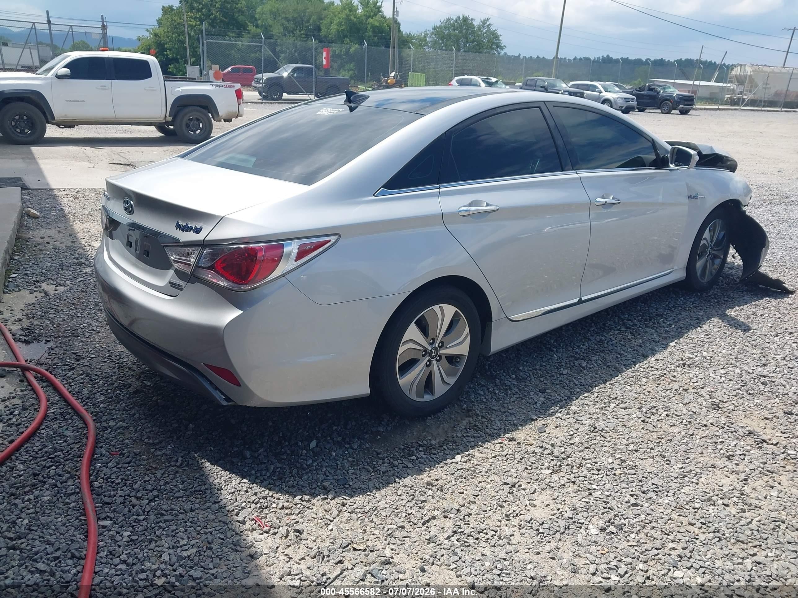 2014 Hyundai Sonata Hybrid Limited Серебряный vin: KMHEC4A44EA109676