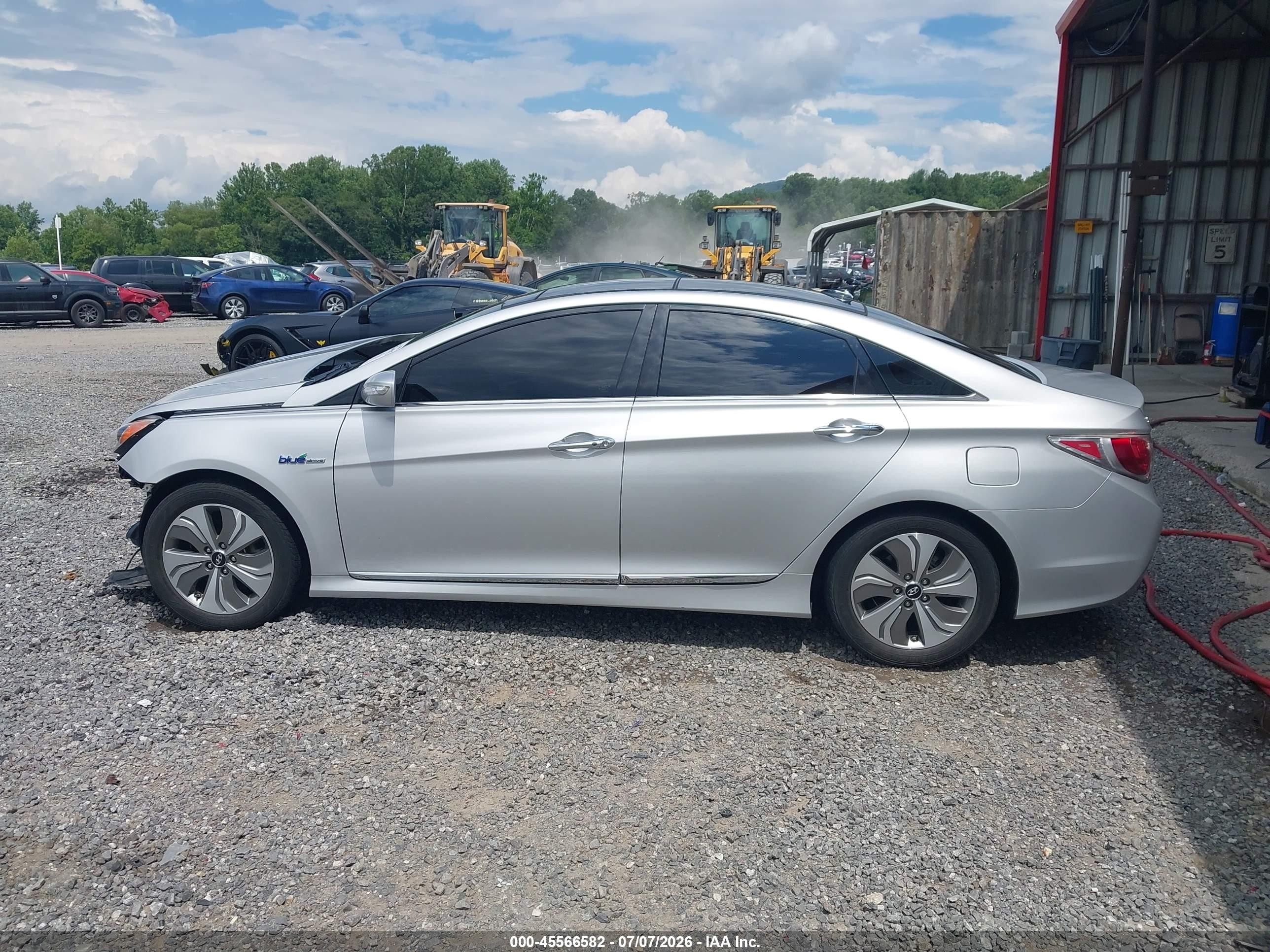 2014 Hyundai Sonata Hybrid Limited Серебряный vin: KMHEC4A44EA109676