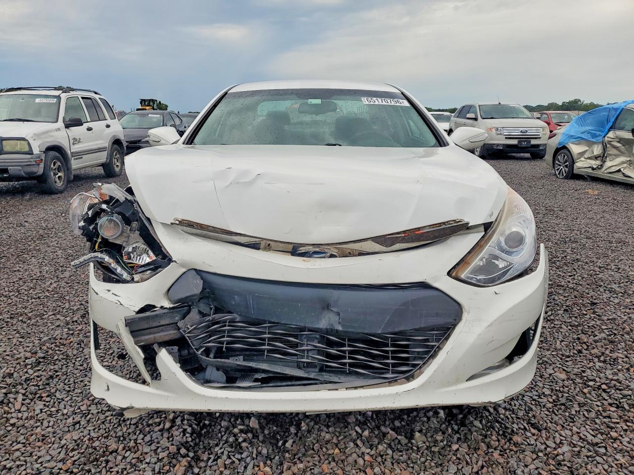 2014 Hyundai Sonata Hybrid Белый vin: KMHEC4A44EA110049