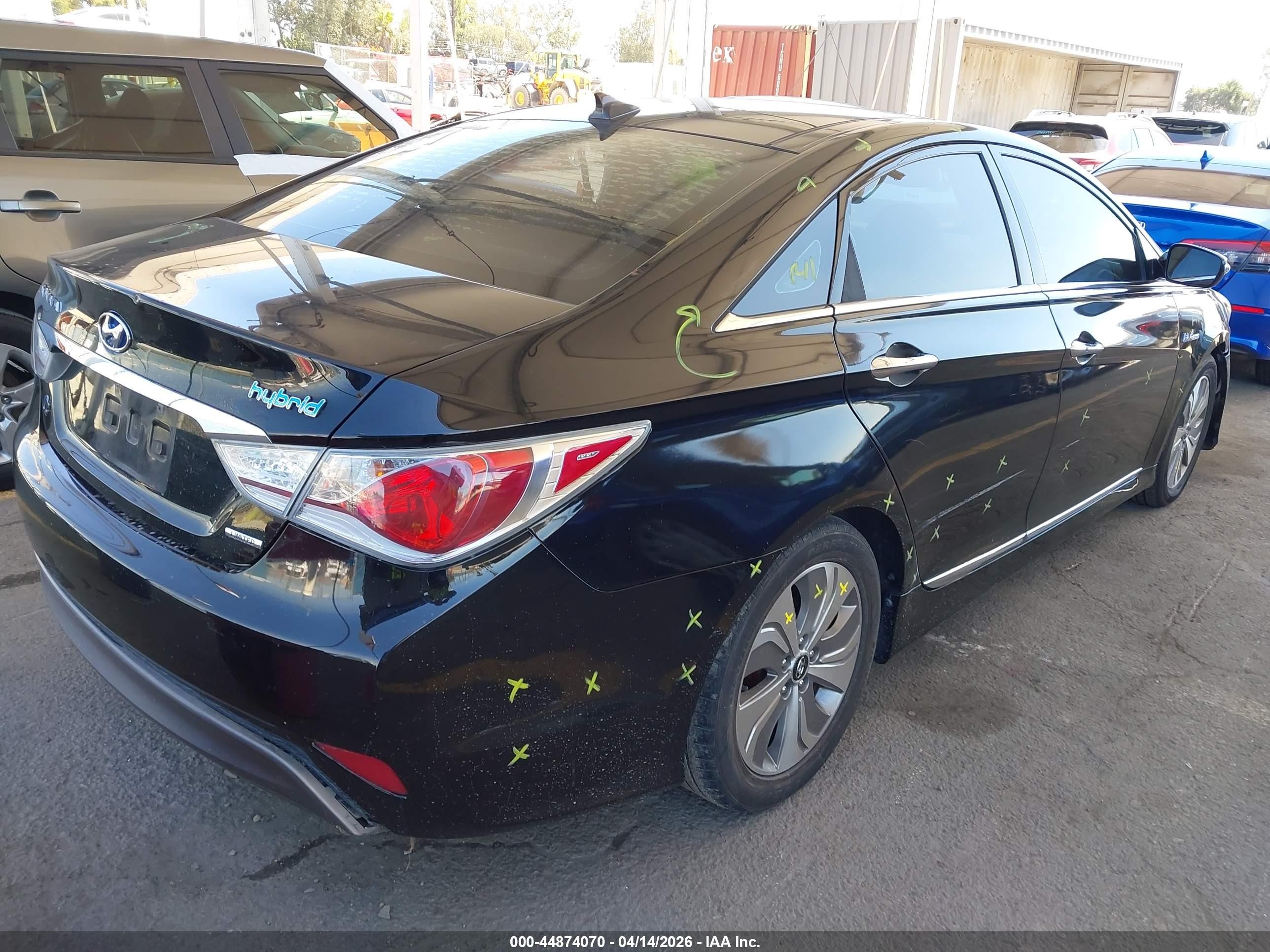 2014 Hyundai Sonata Hybrid Limited Черный vin: KMHEC4A44EA115994