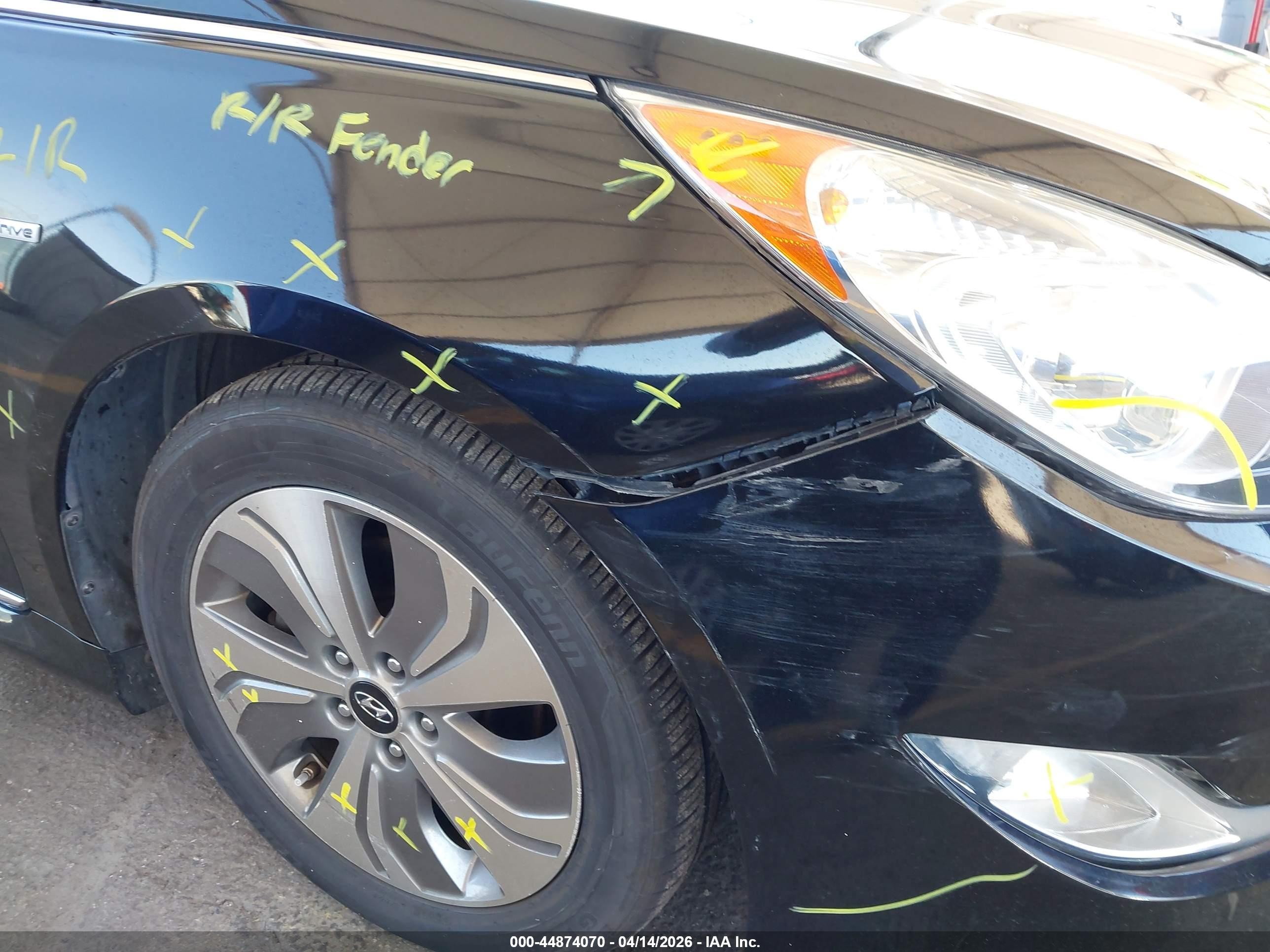 2014 Hyundai Sonata Hybrid Limited Черный vin: KMHEC4A44EA115994