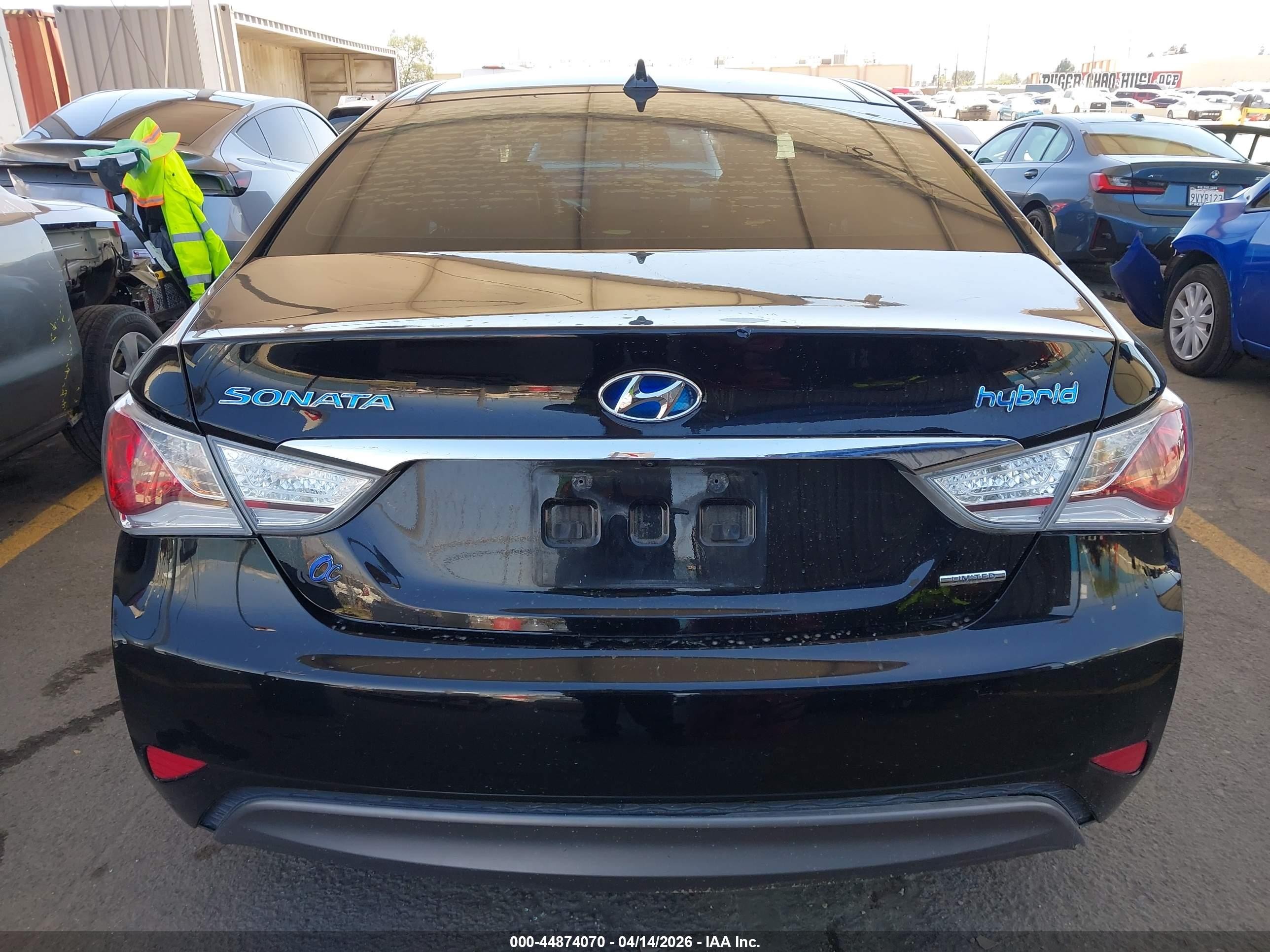 2014 Hyundai Sonata Hybrid Limited Черный vin: KMHEC4A44EA115994