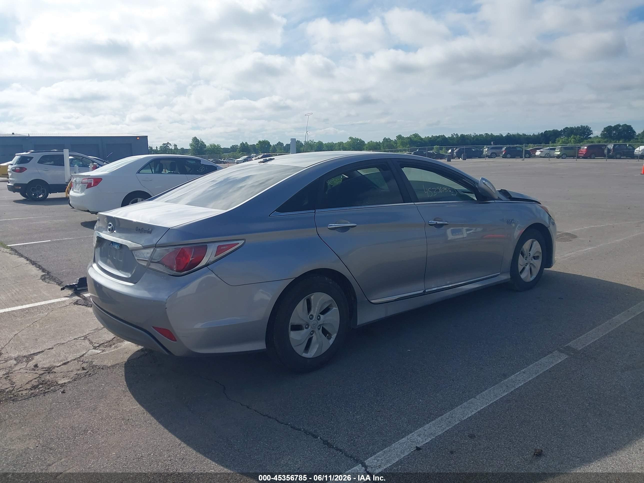 2014 Hyundai Sonata Hybrid   Gray vin: KMHEC4A44EA117423