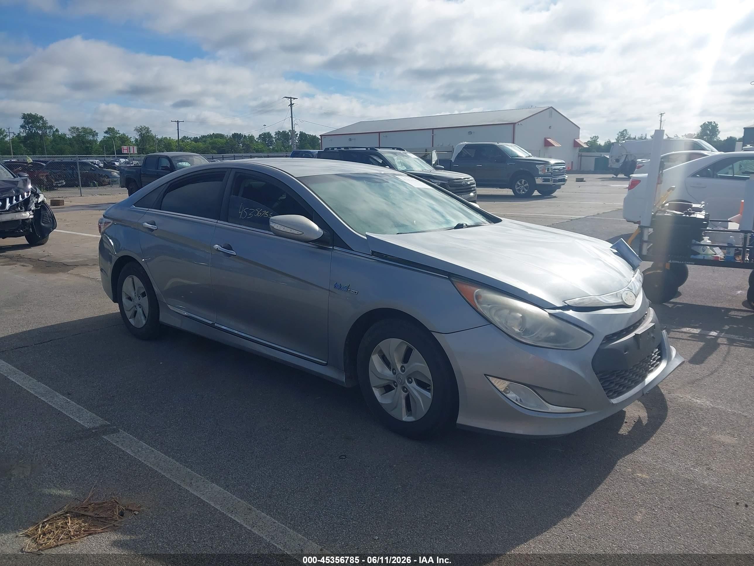 2014 Hyundai Sonata Hybrid   Gray vin: KMHEC4A44EA117423