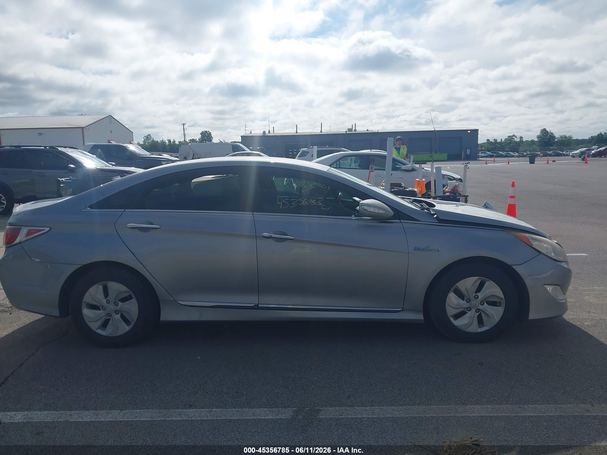 2014 Hyundai Sonata Hybrid   Gray vin: KMHEC4A44EA117423