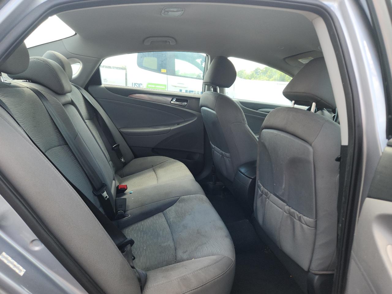2014 Hyundai Sonata Hybrid Silver vin: KMHEC4A44EA117678 Damage: Right Rear Seat, Stained, Permanent