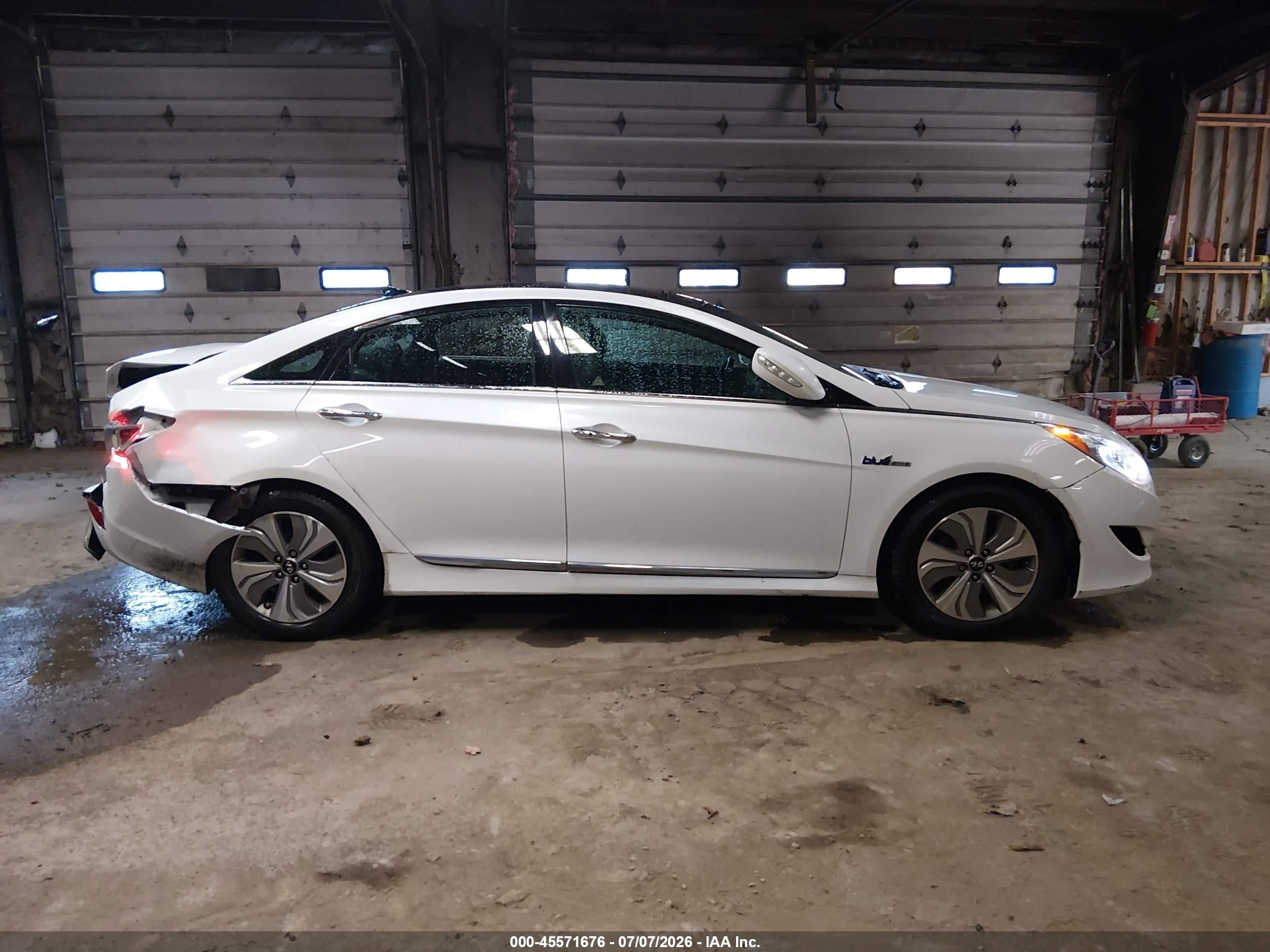 2015 Hyundai Sonata Hybrid Limited White vin: KMHEC4A44FA119089