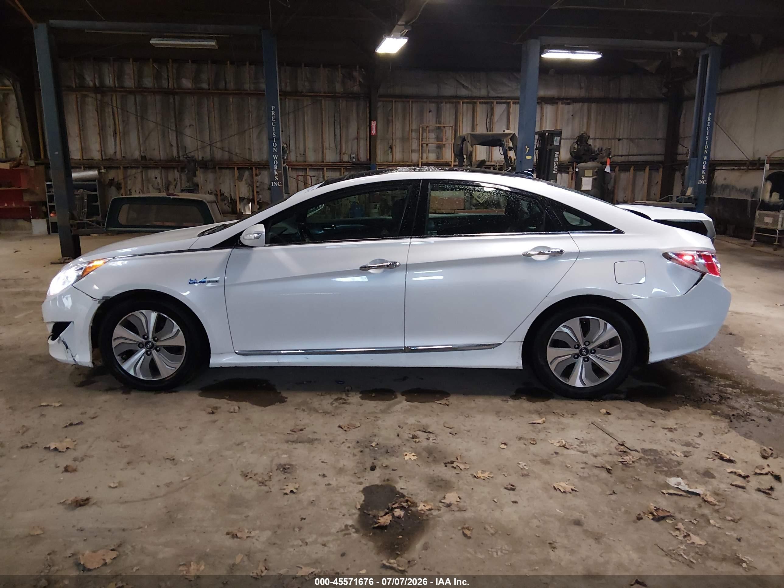 2015 Hyundai Sonata Hybrid Limited White vin: KMHEC4A44FA119089