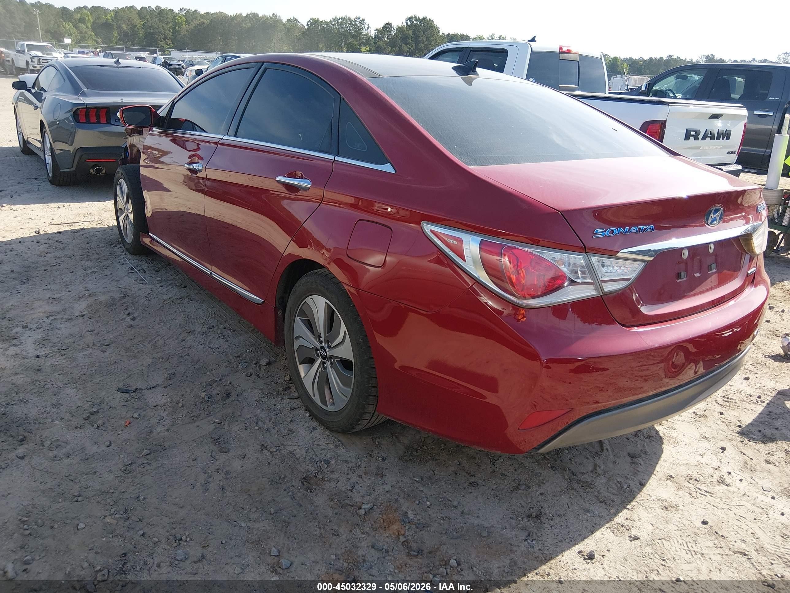 2015 Hyundai Sonata Hybrid Limited Red vin: KMHEC4A44FA124602