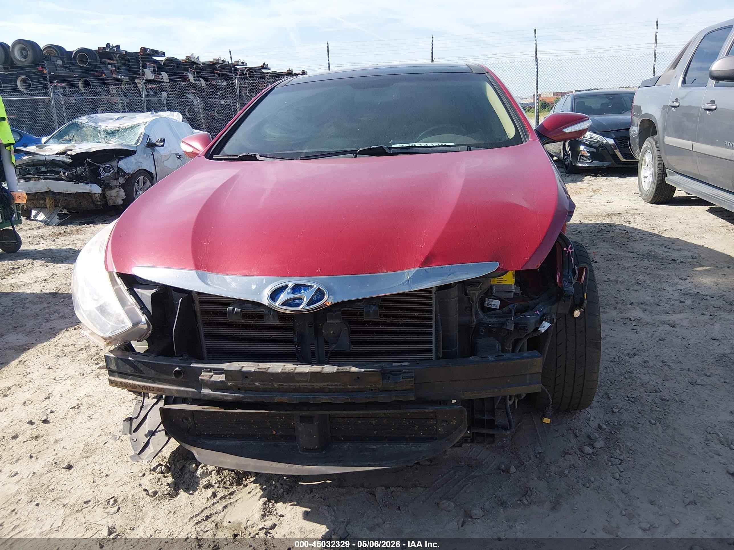 2015 Hyundai Sonata Hybrid Limited Red vin: KMHEC4A44FA124602