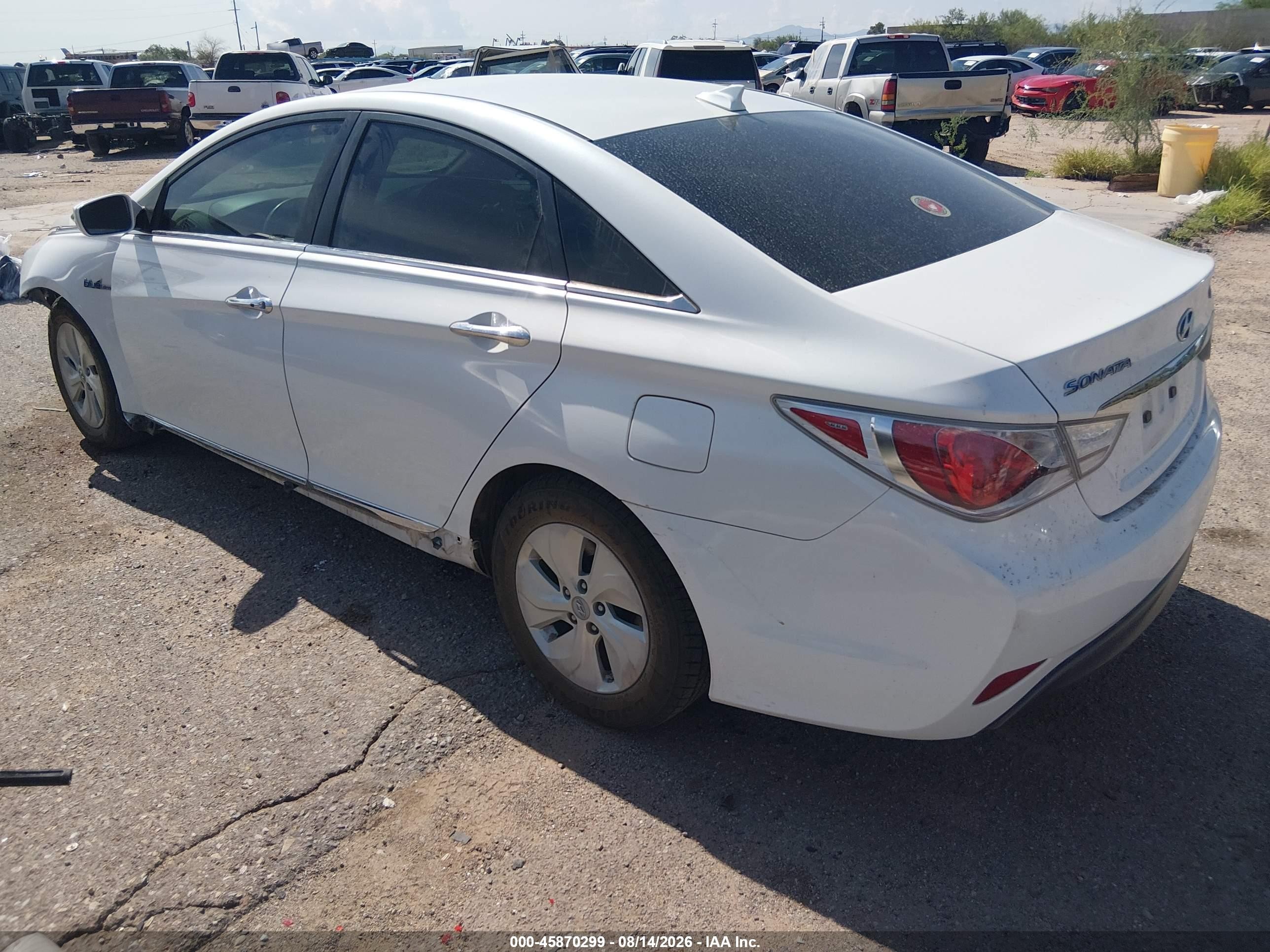 2015 Hyundai Sonata Hybrid White vin: KMHEC4A44FA137902