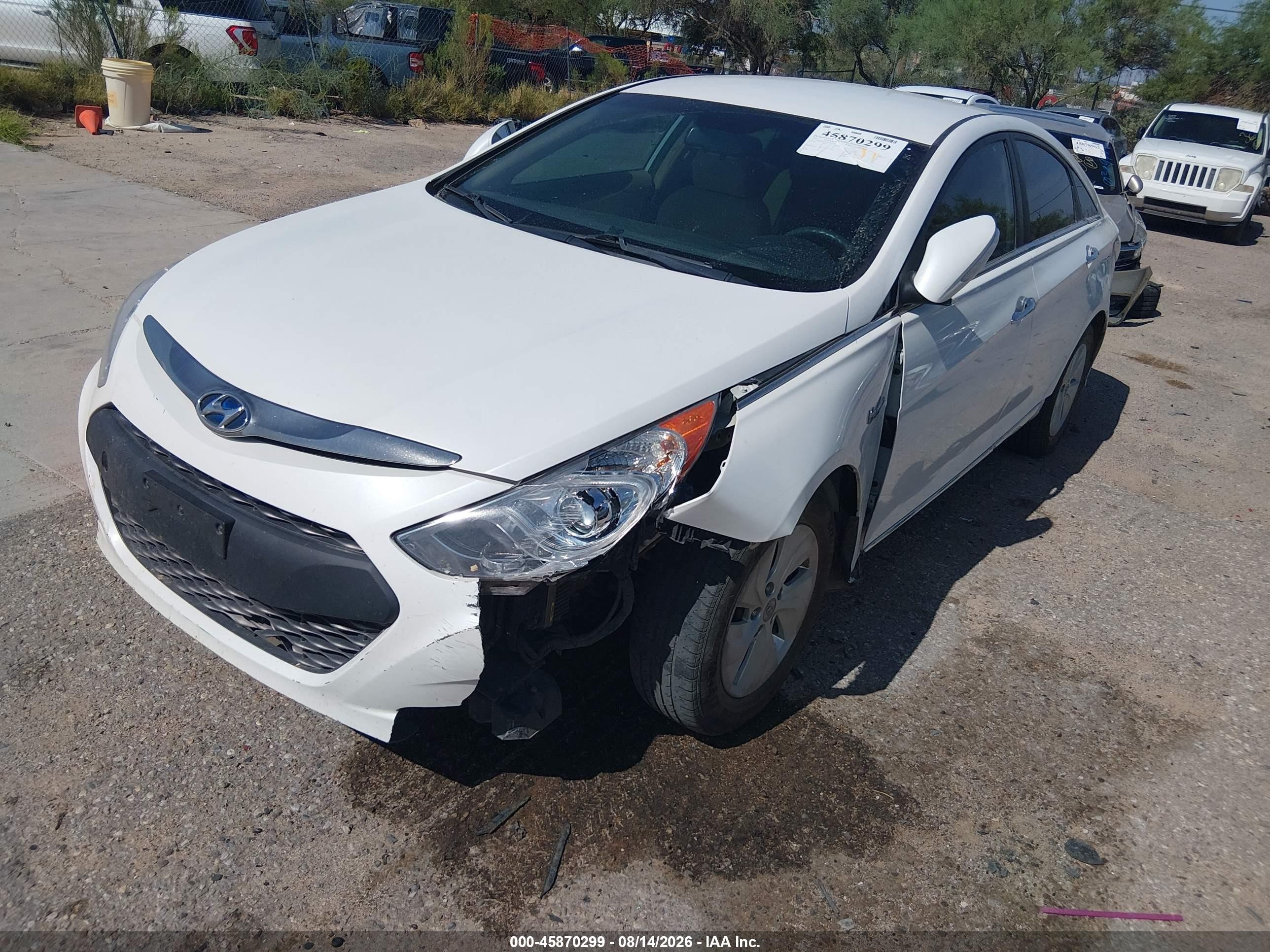 2015 Hyundai Sonata Hybrid White vin: KMHEC4A44FA137902