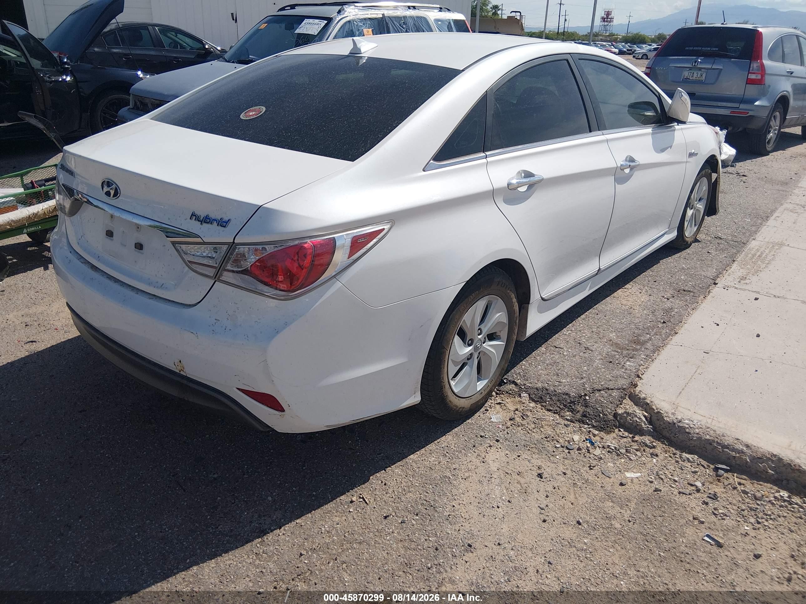 2015 Hyundai Sonata Hybrid White vin: KMHEC4A44FA137902
