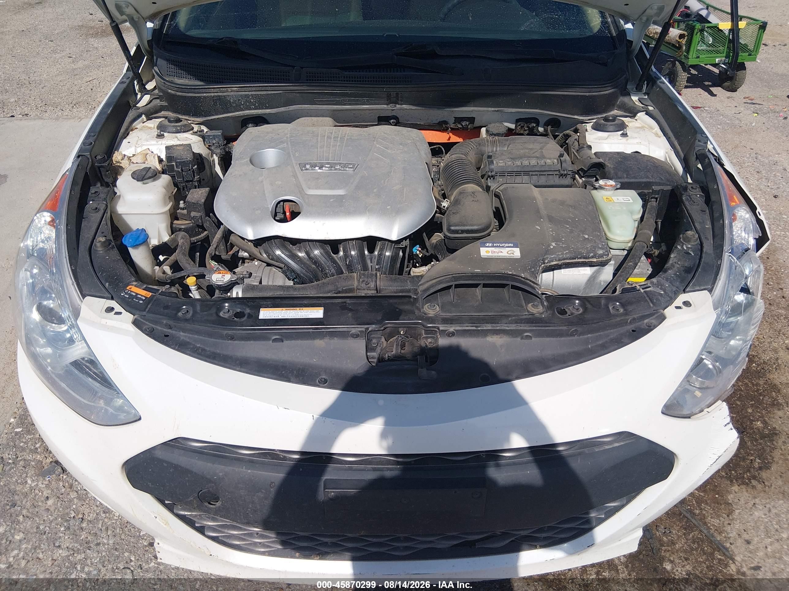 2015 Hyundai Sonata Hybrid White vin: KMHEC4A44FA137902