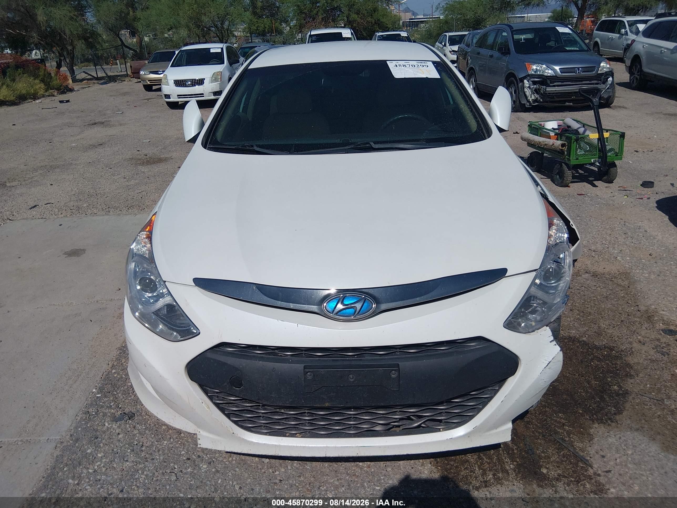 2015 Hyundai Sonata Hybrid White vin: KMHEC4A44FA137902