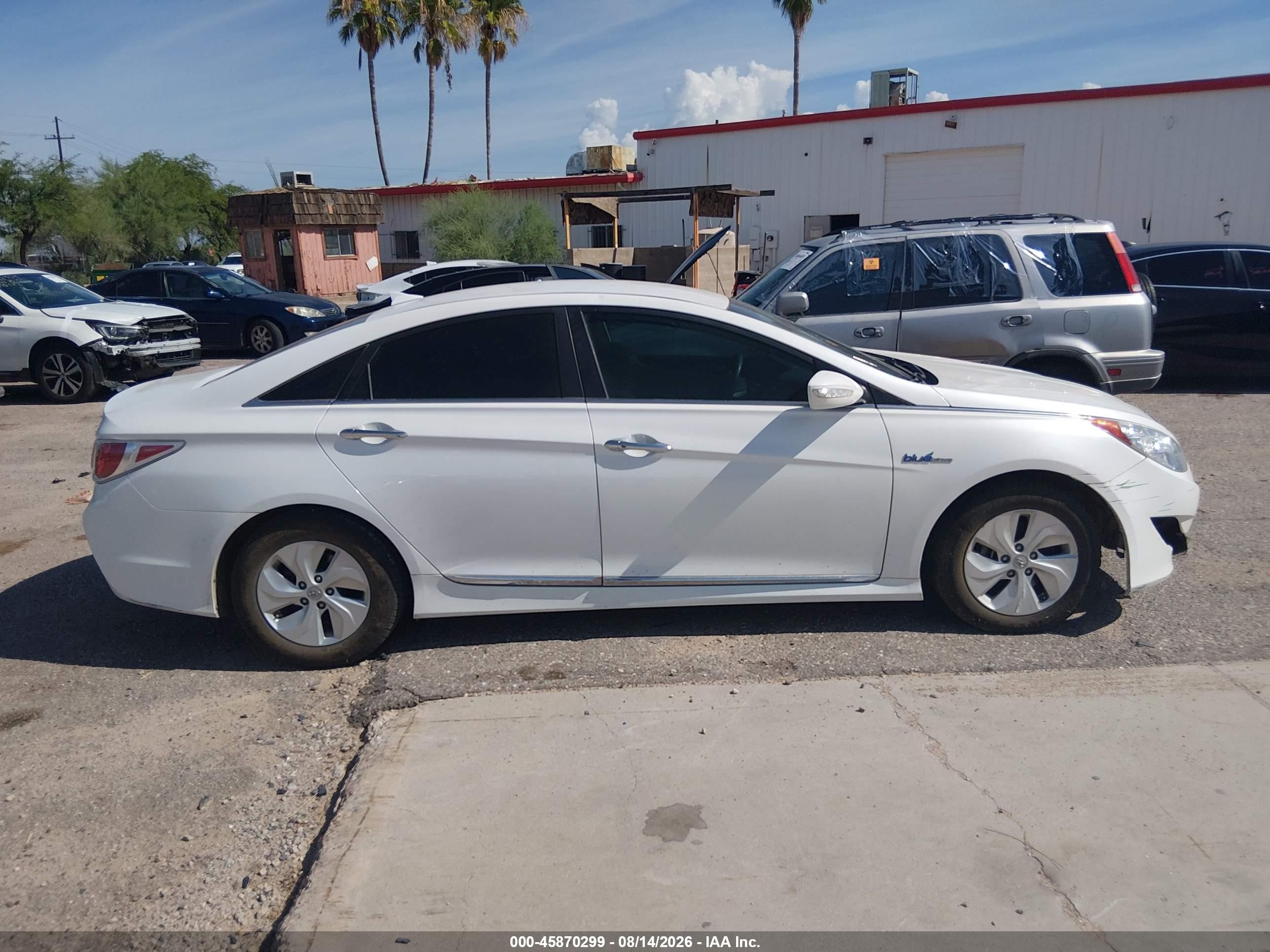 2015 Hyundai Sonata Hybrid White vin: KMHEC4A44FA137902
