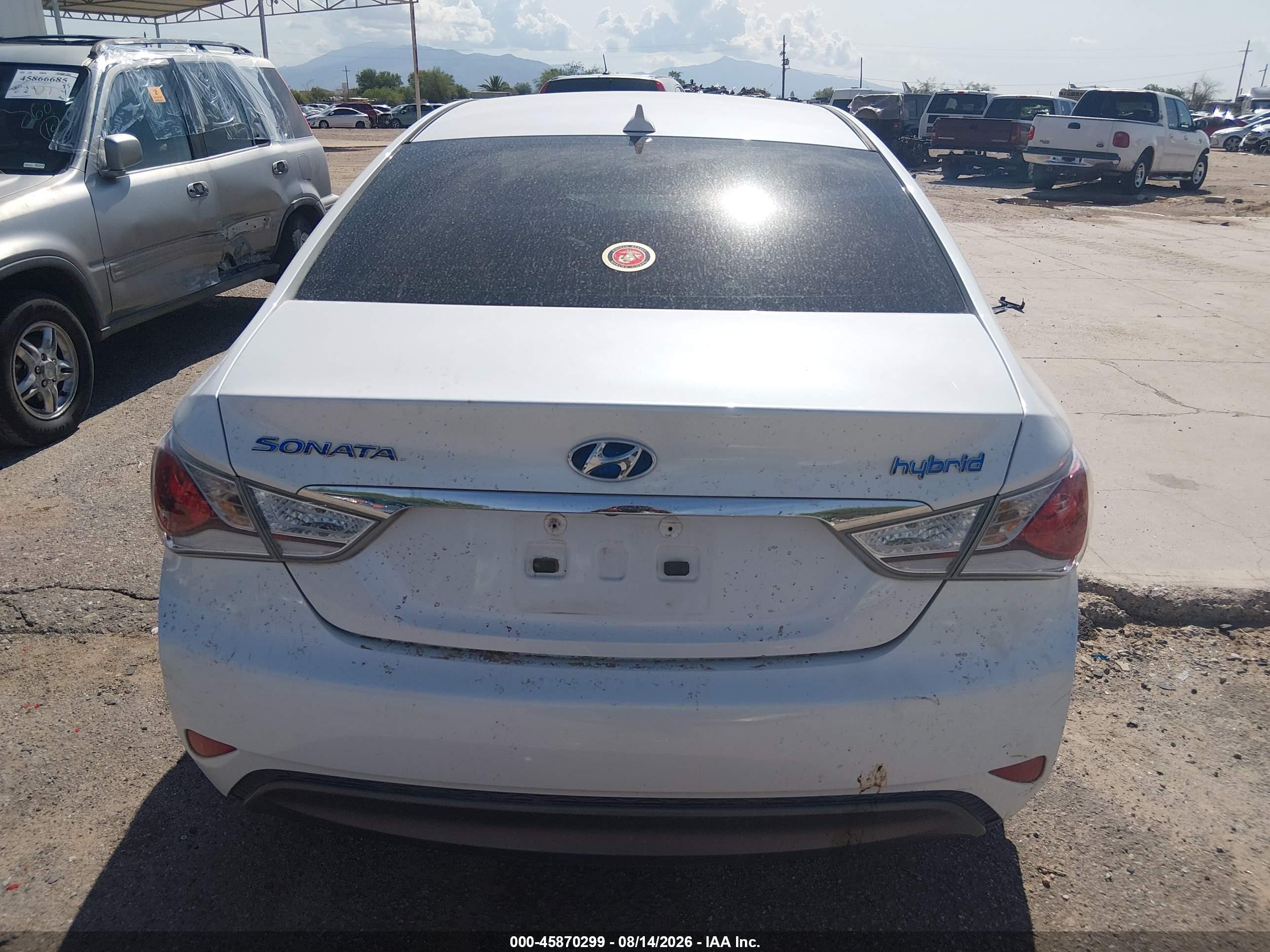 2015 Hyundai Sonata Hybrid White vin: KMHEC4A44FA137902