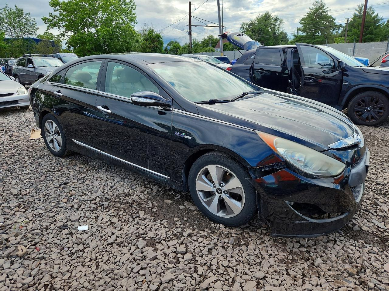 2011 Hyundai Sonata Hybrid Black vin: KMHEC4A45BA002941