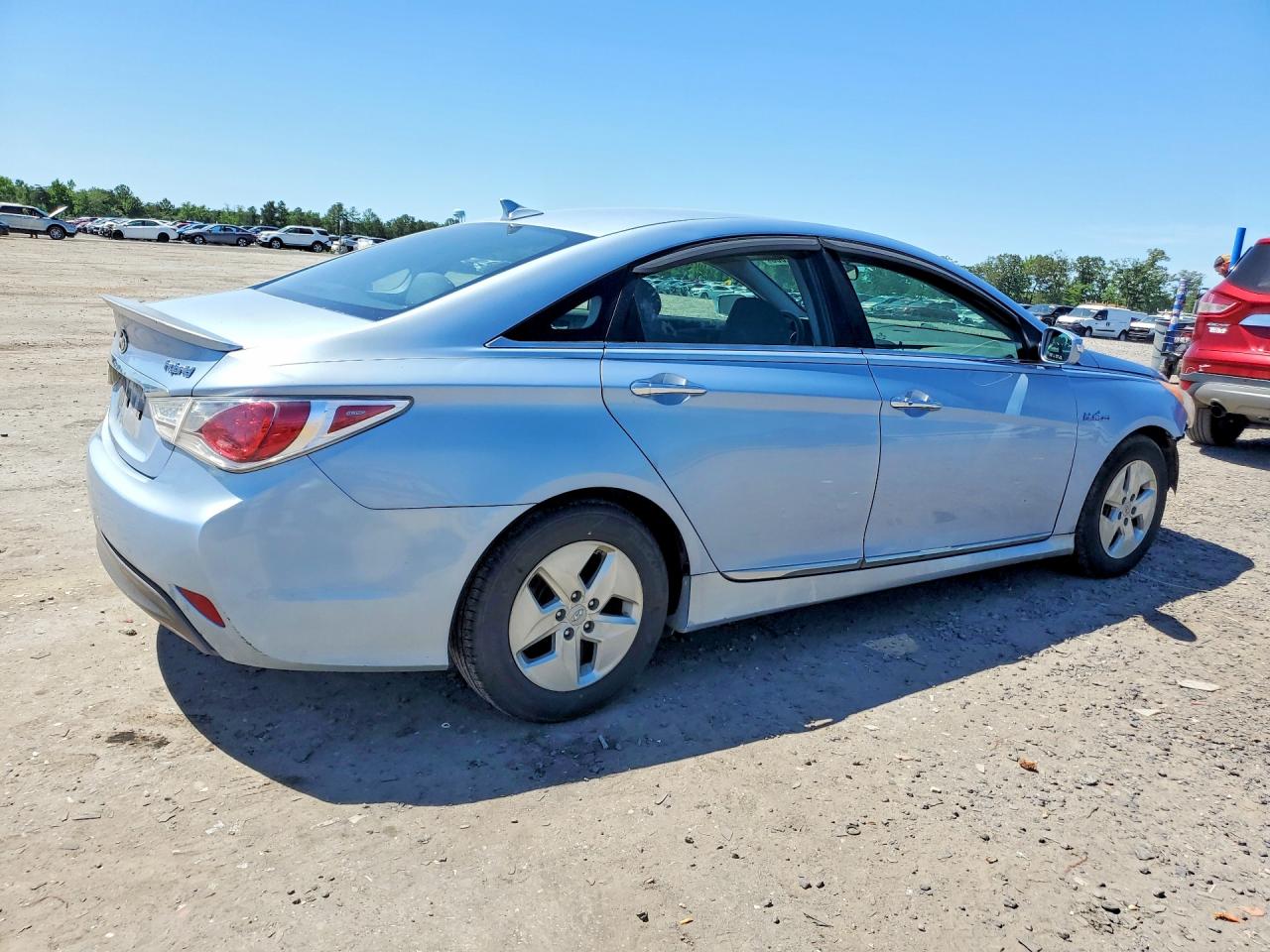 2011 Hyundai Sonata Hybrid Blue vin: KMHEC4A45BA006293