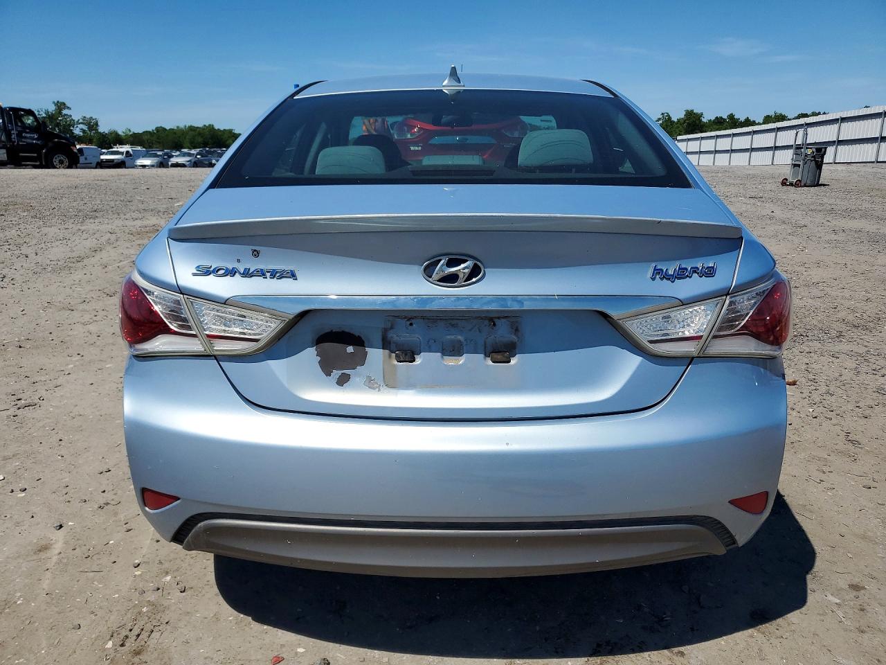 2011 Hyundai Sonata Hybrid Blue vin: KMHEC4A45BA006293