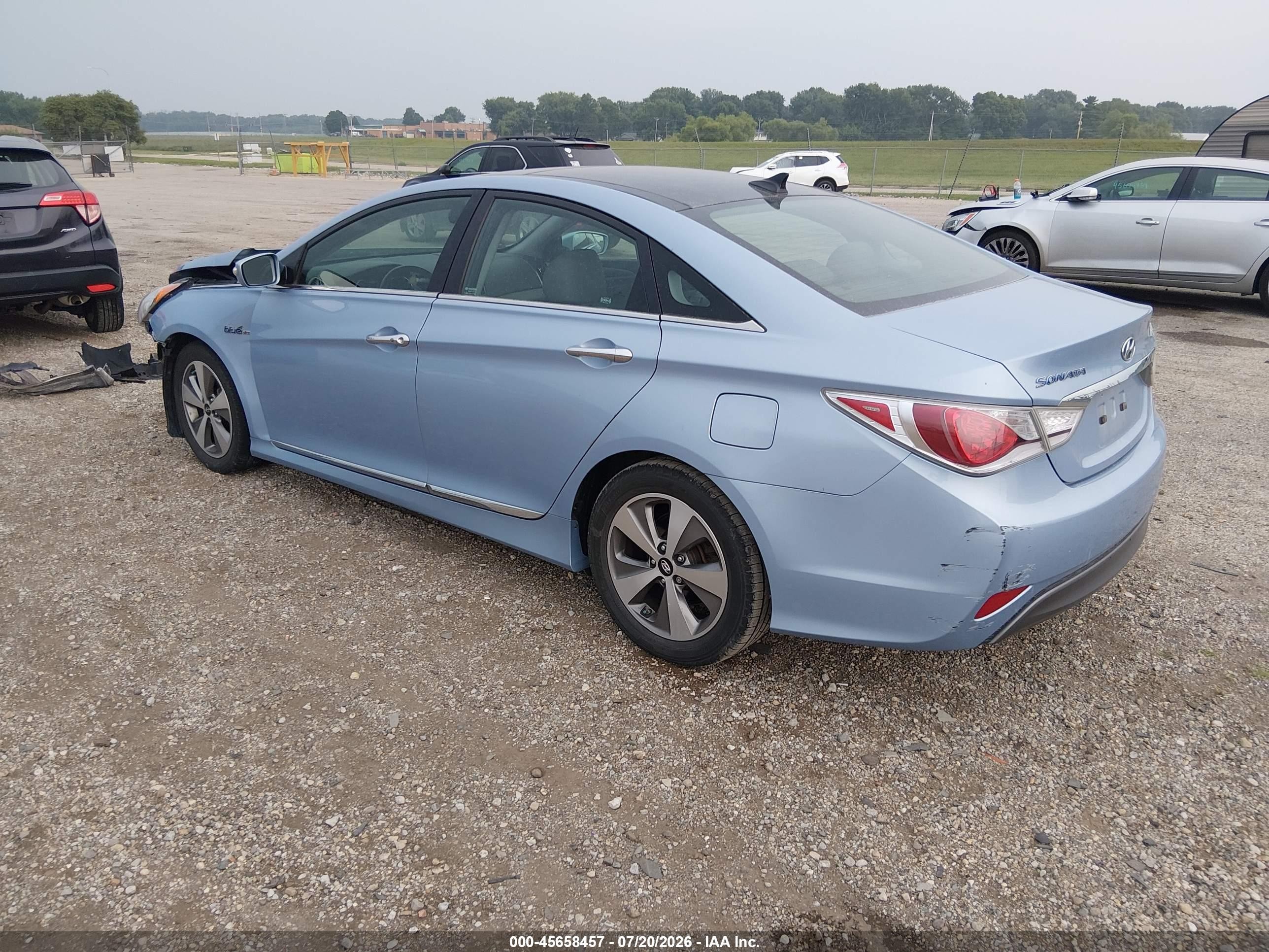 2011 Hyundai Sonata Hybrid   Light Blue vin: KMHEC4A45BA011039