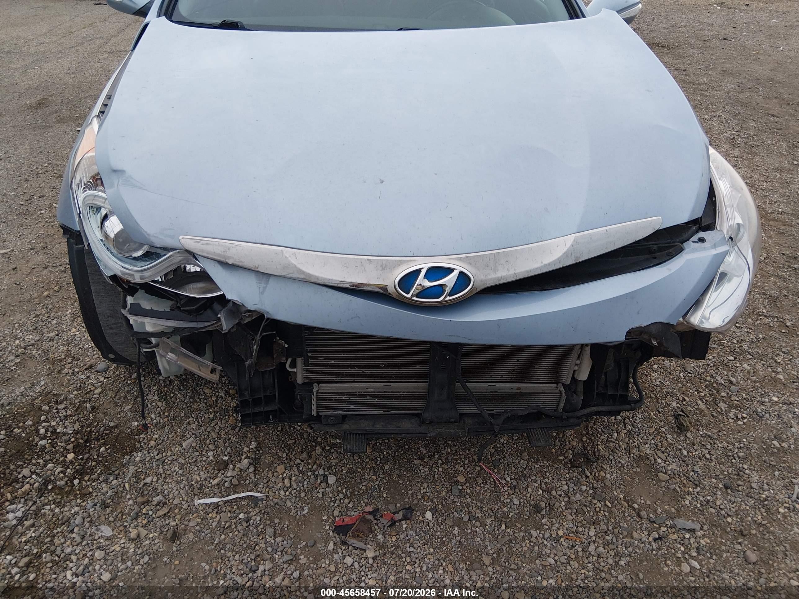 2011 Hyundai Sonata Hybrid   Light Blue vin: KMHEC4A45BA011039