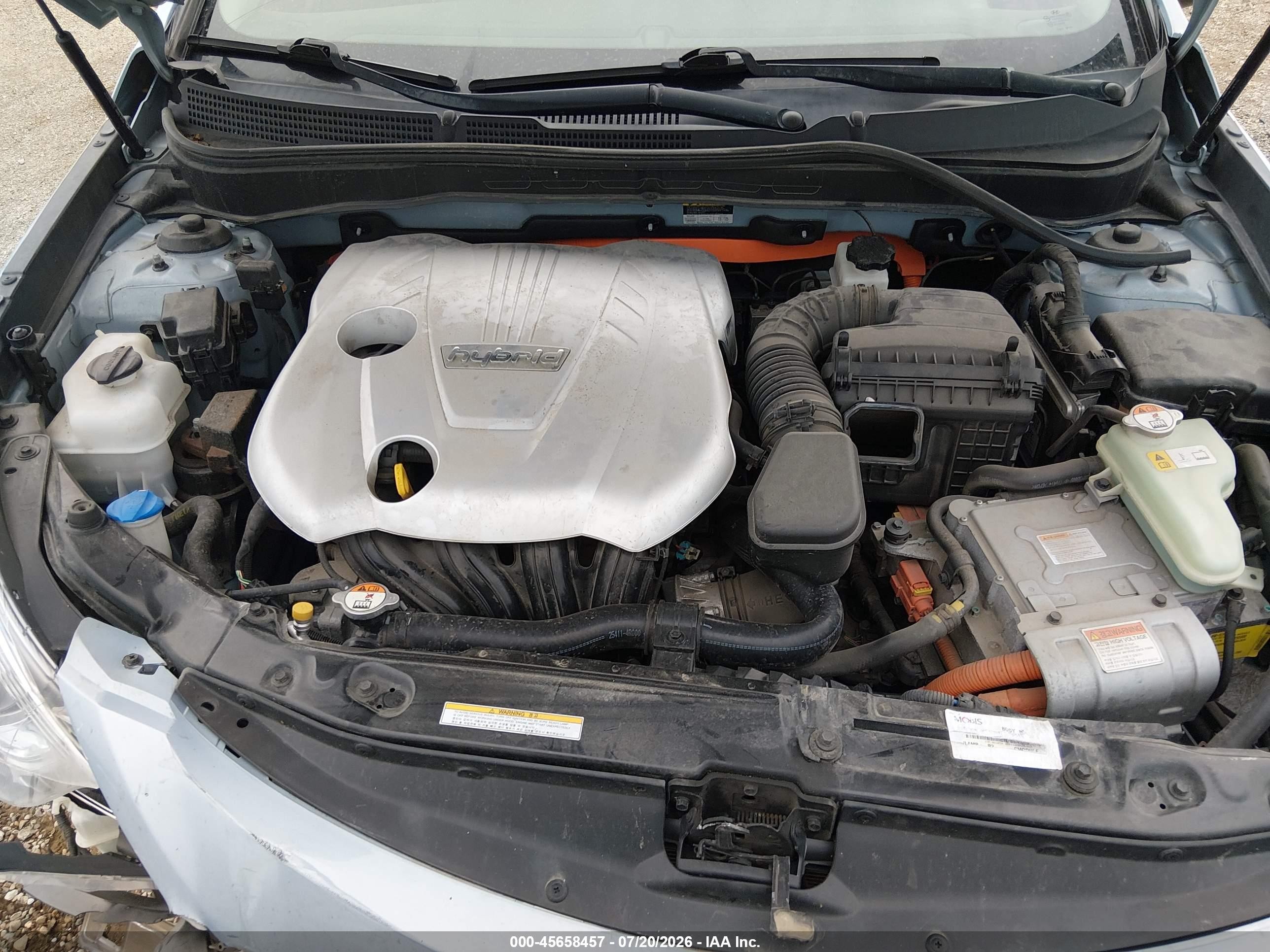2011 Hyundai Sonata Hybrid   Light Blue vin: KMHEC4A45BA011039
