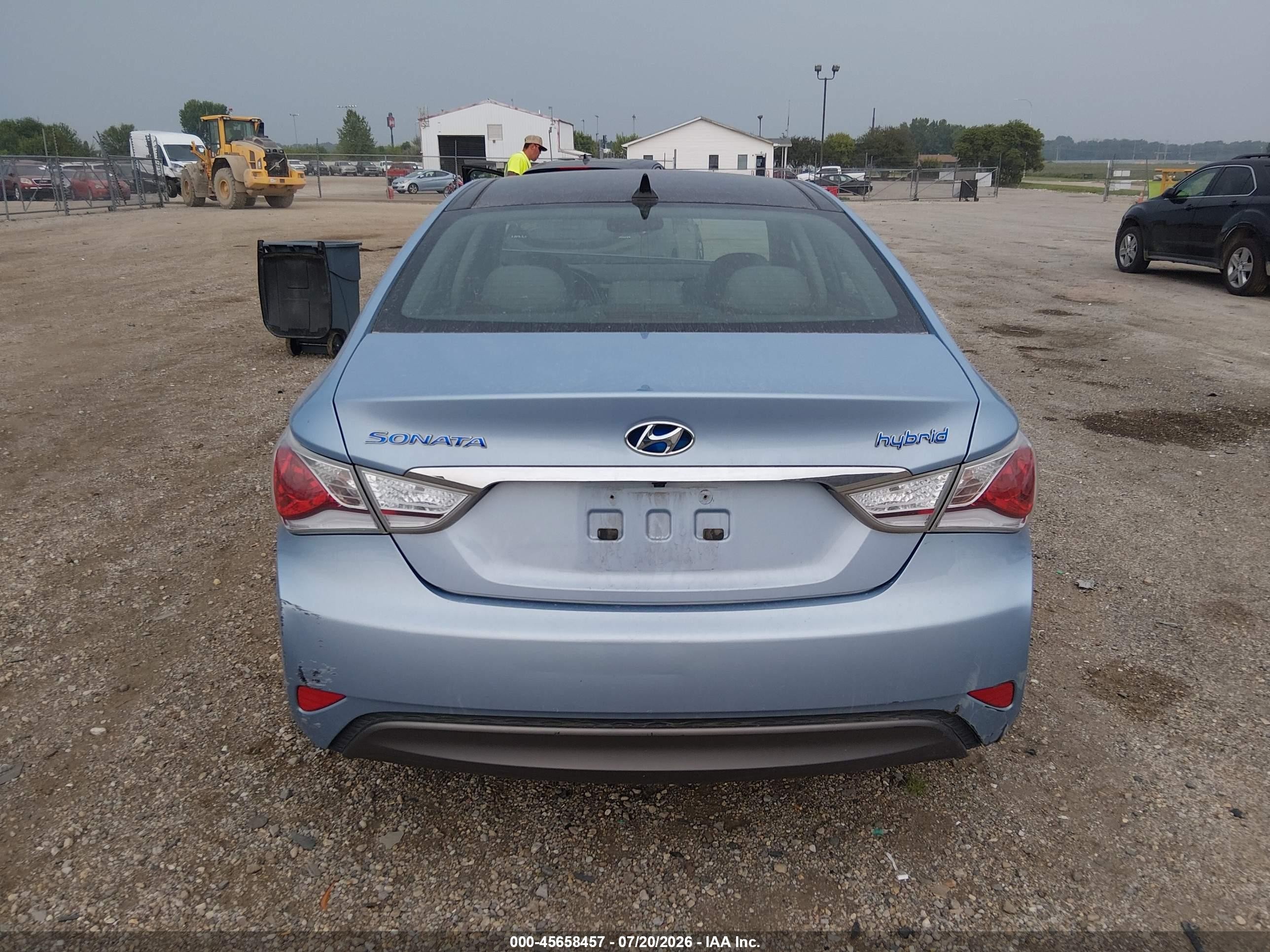 2011 Hyundai Sonata Hybrid   Light Blue vin: KMHEC4A45BA011039