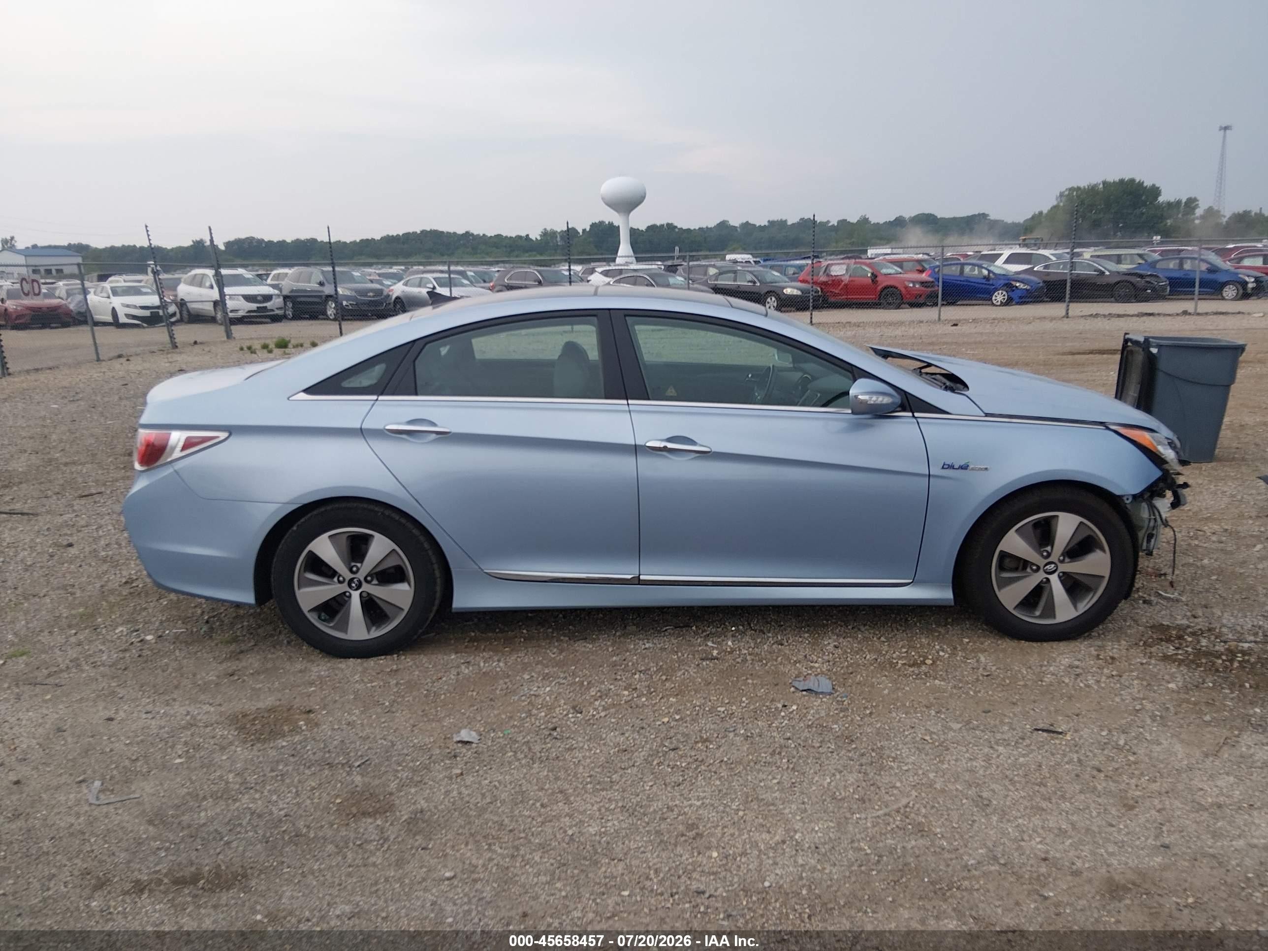 2011 Hyundai Sonata Hybrid   Light Blue vin: KMHEC4A45BA011039