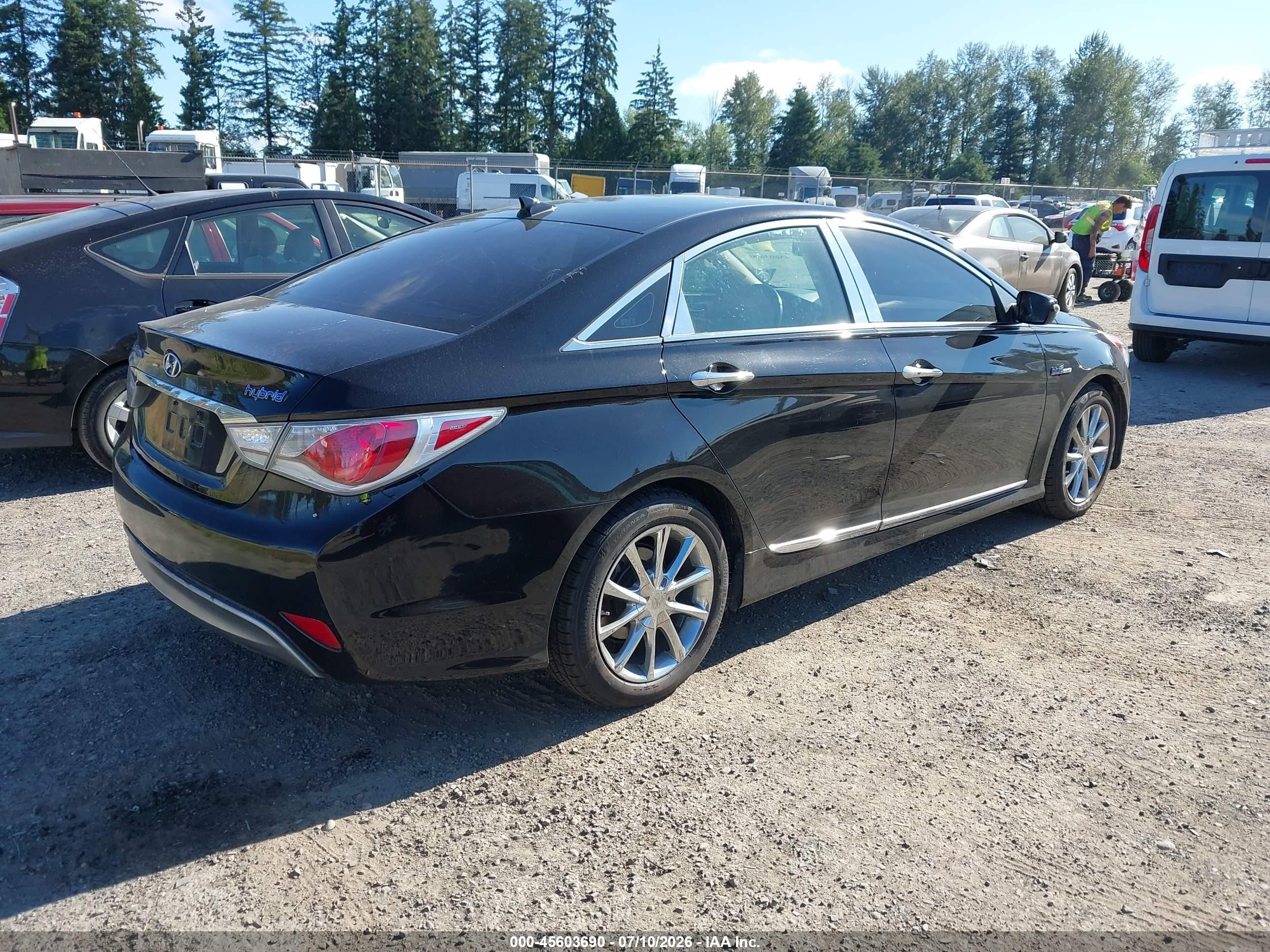 2012 Hyundai Sonata Hybrid   Черный vin: KMHEC4A45CA020647