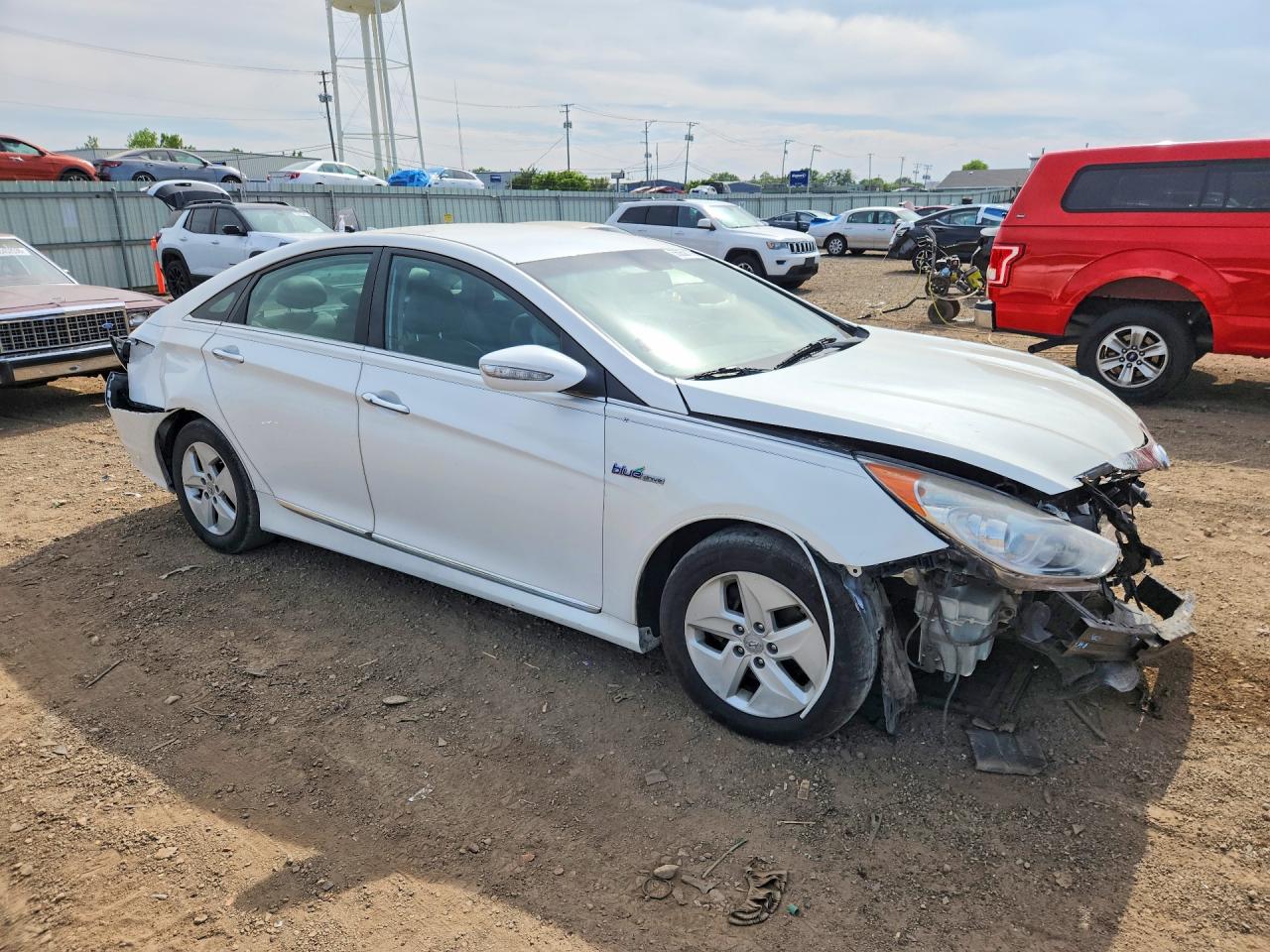 2012 Hyundai Sonata Hybrid White vin: KMHEC4A45CA022687
