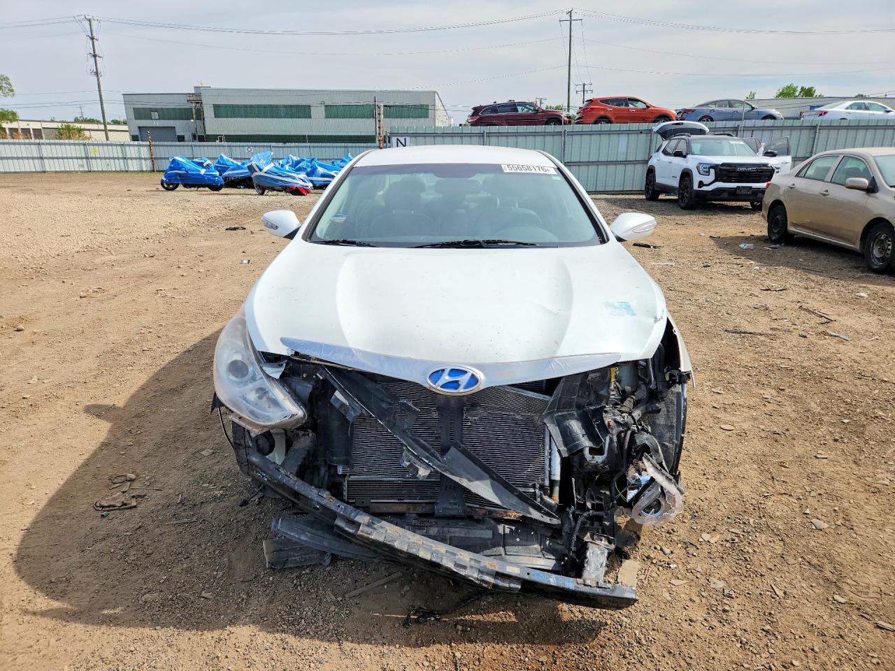 2012 Hyundai Sonata Hybrid White vin: KMHEC4A45CA022687