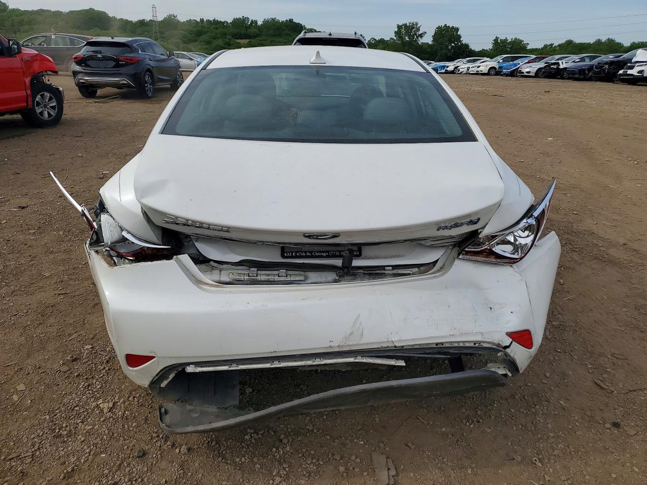 2012 Hyundai Sonata Hybrid White vin: KMHEC4A45CA022687