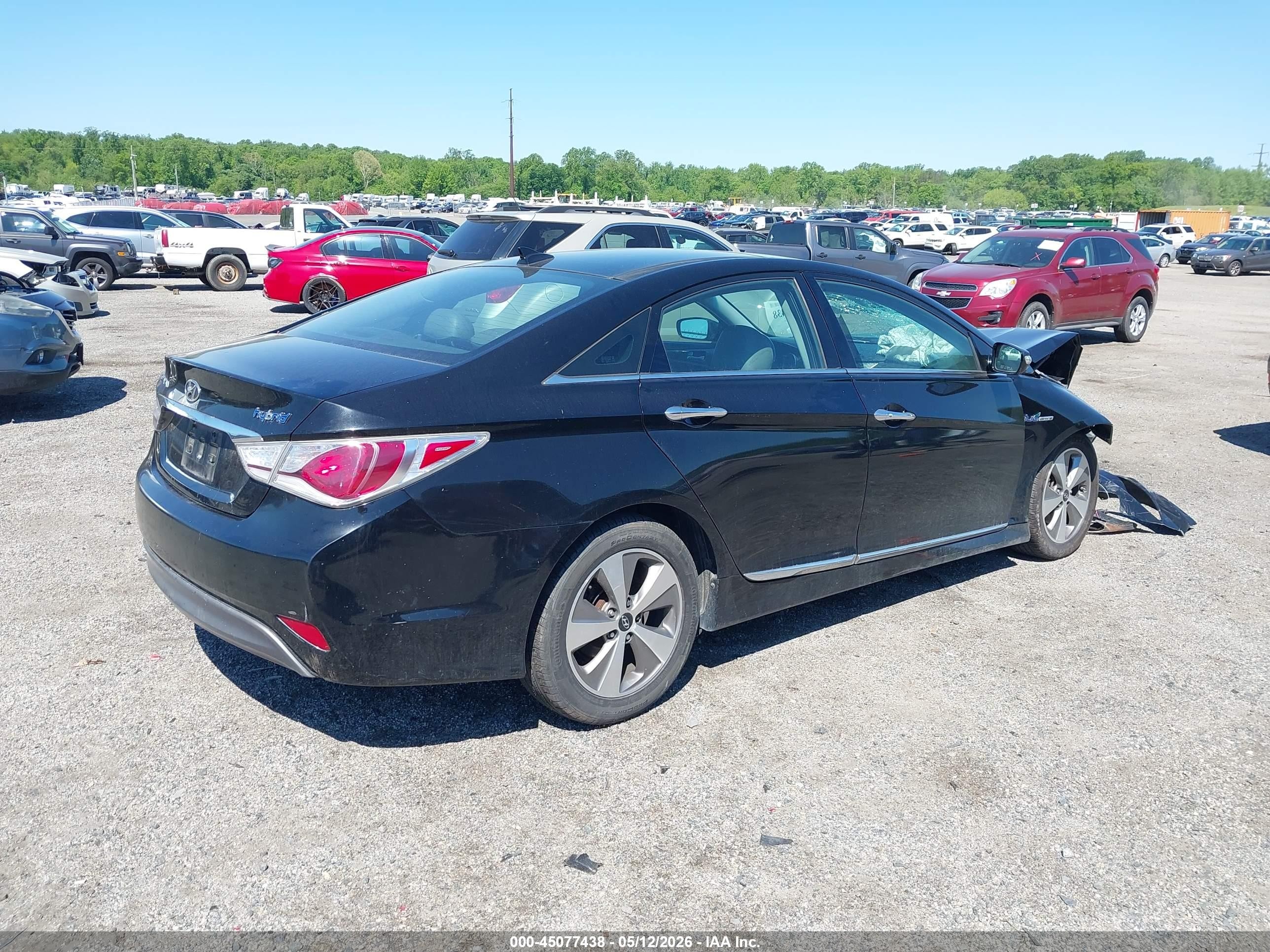 2012 Hyundai Sonata Hybrid   Black vin: KMHEC4A45CA028859