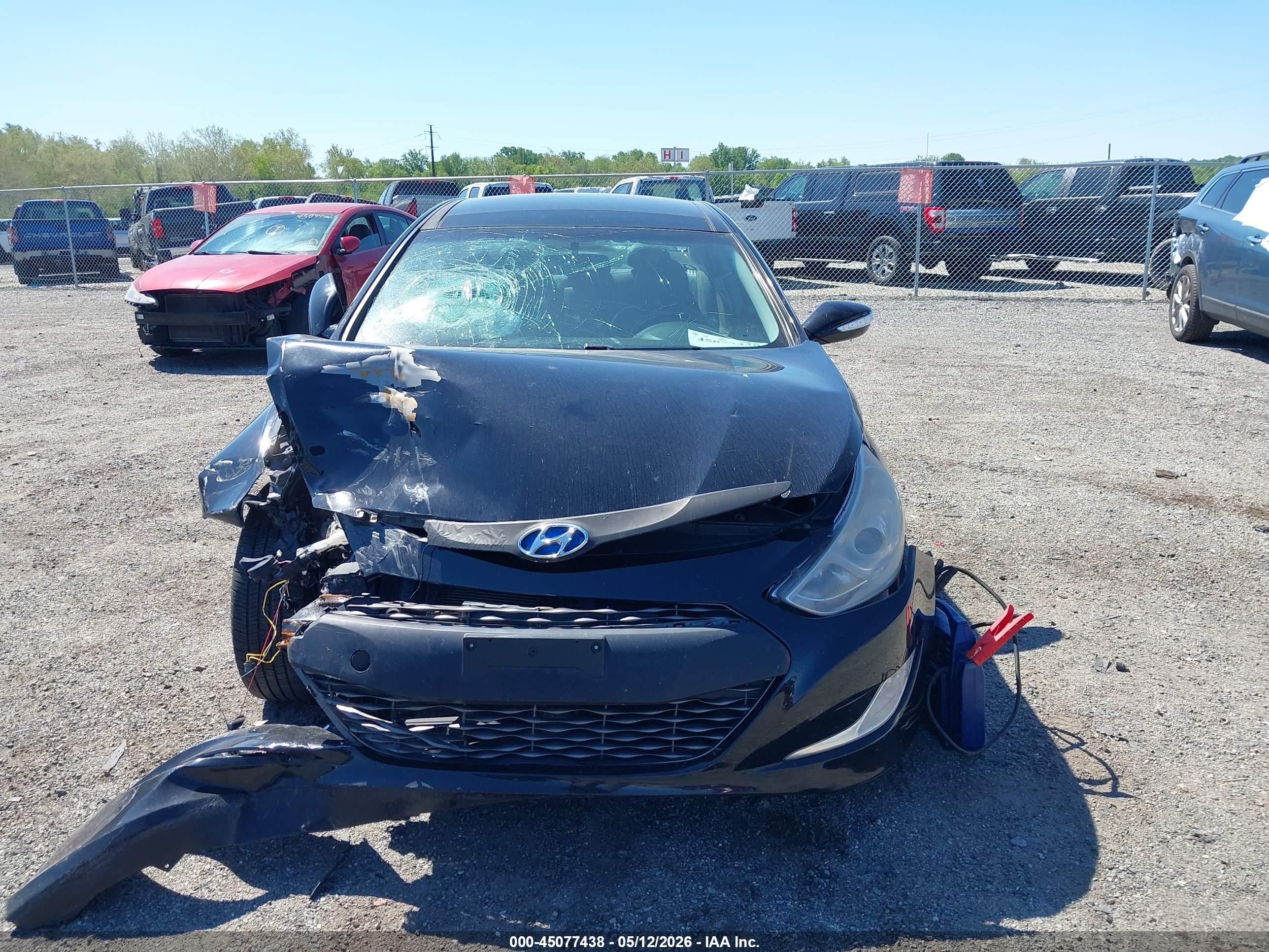 2012 Hyundai Sonata Hybrid   Black vin: KMHEC4A45CA028859