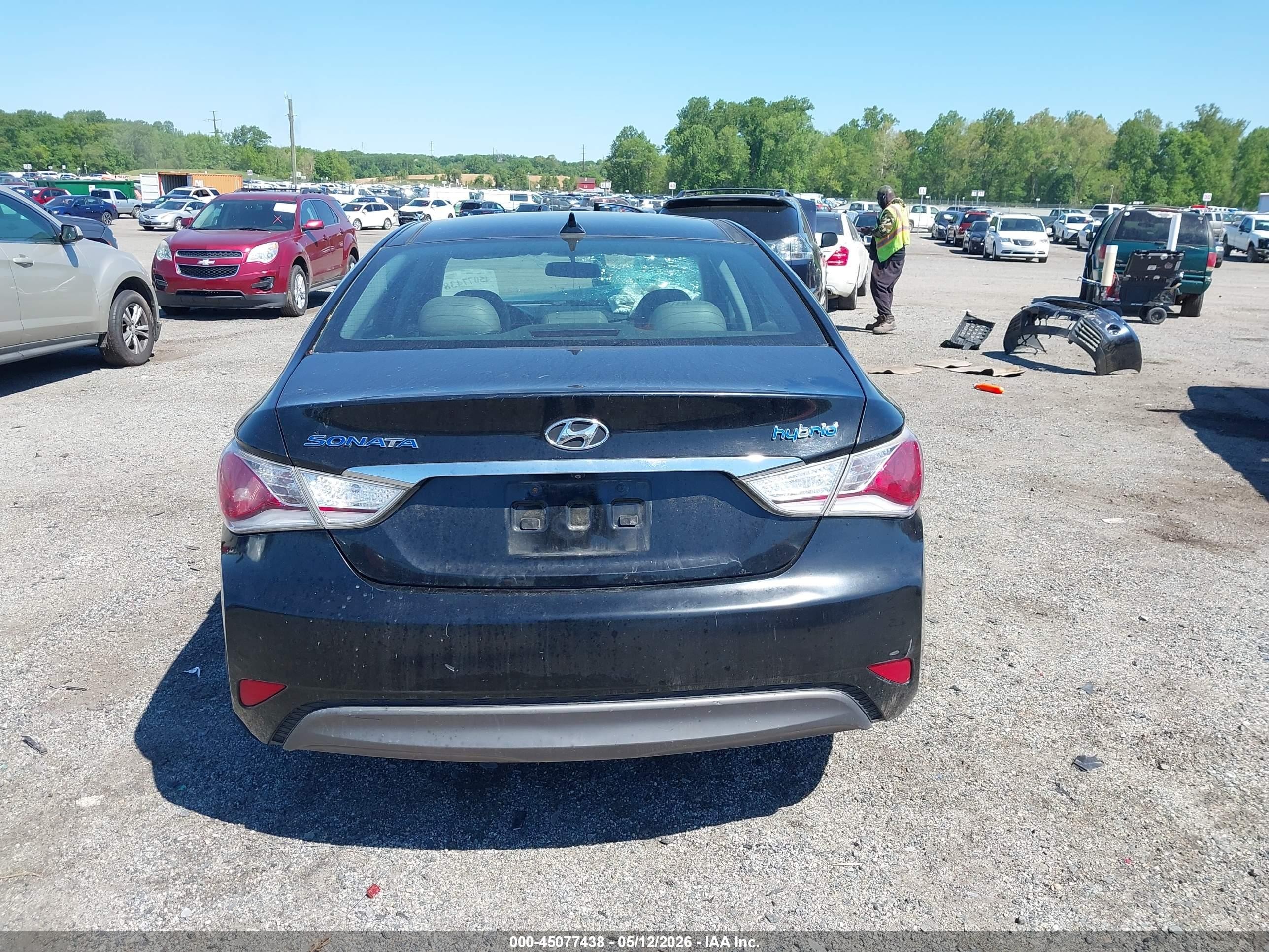 2012 Hyundai Sonata Hybrid   Black vin: KMHEC4A45CA028859