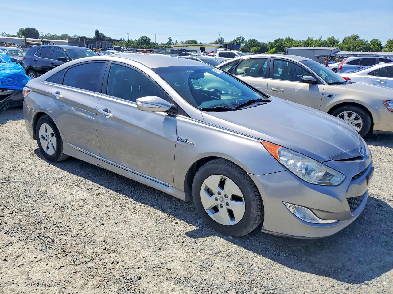 2012 Hyundai Sonata Hybrid Silver vin: KMHEC4A45CA056600