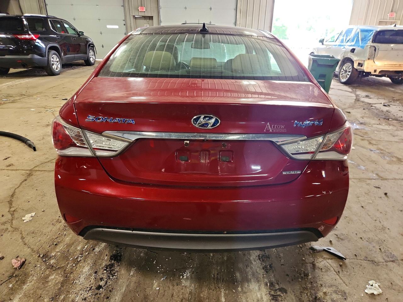 2013 Hyundai Sonata Hybrid Красный vin: KMHEC4A45DA066769