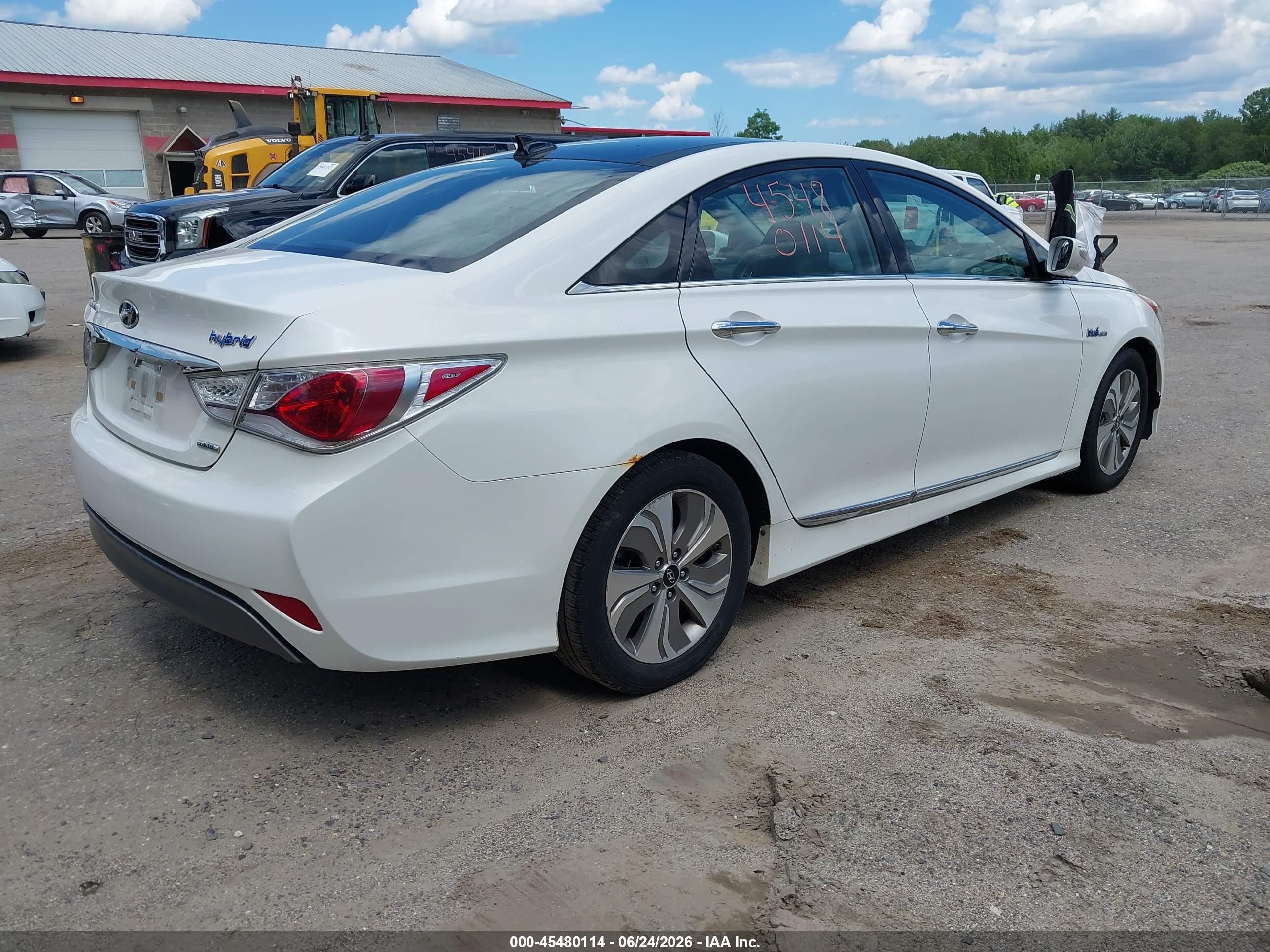 2013 Hyundai Sonata Hybrid Limited White vin: KMHEC4A45DA068506