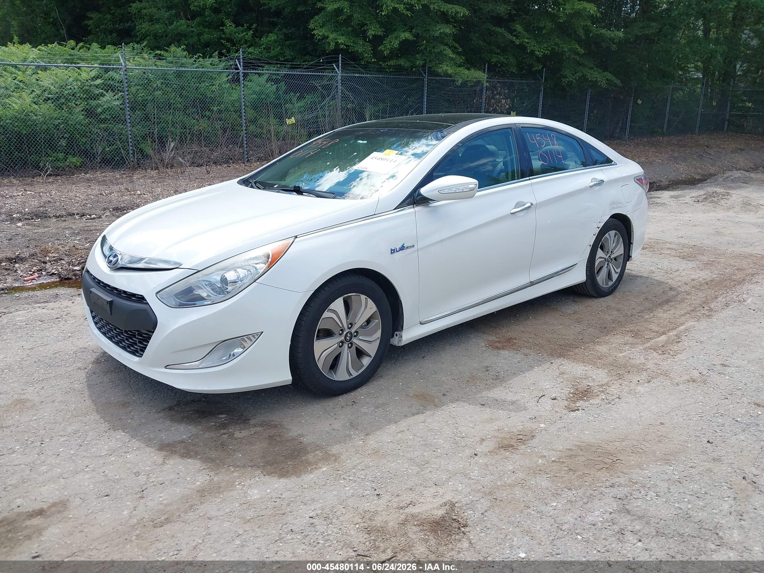2013 Hyundai Sonata Hybrid Limited White vin: KMHEC4A45DA068506